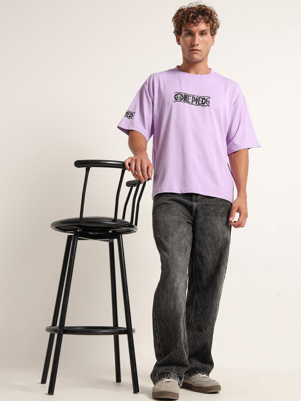 Men's Lilac One Piece Just Do It Oversized T-Shirt