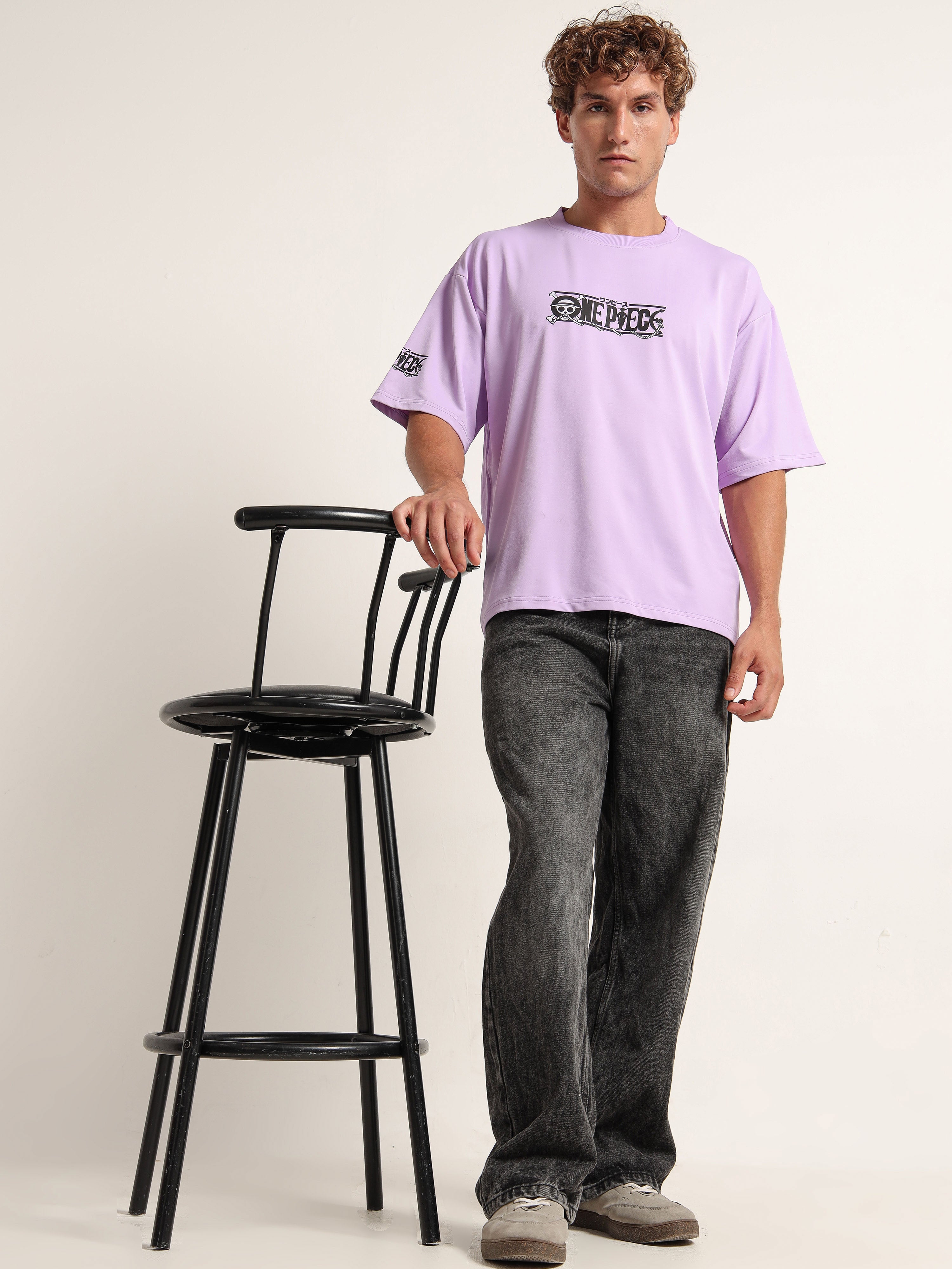 Men's Lilac One Piece Just Do It Oversized T-Shirt