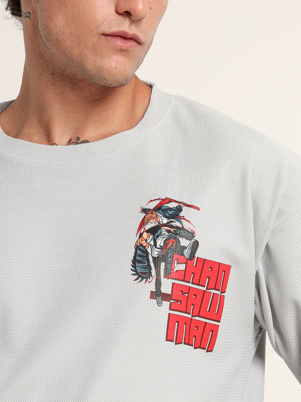 Red Block Warrior Graphic Oversized T-Shirt