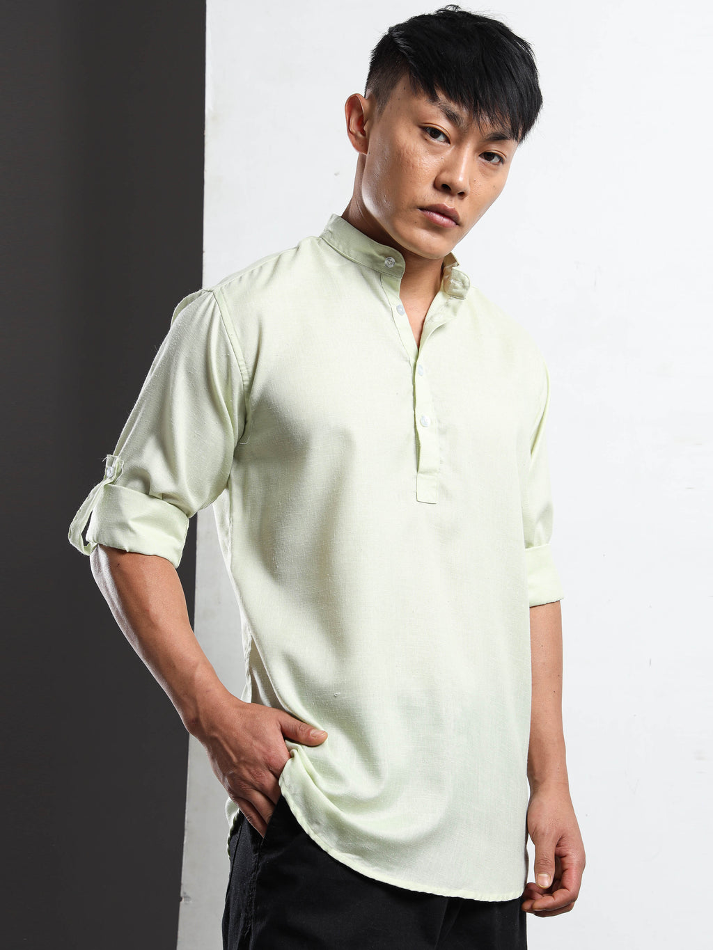 Men’s Neon Full Sleeve Short Kurta