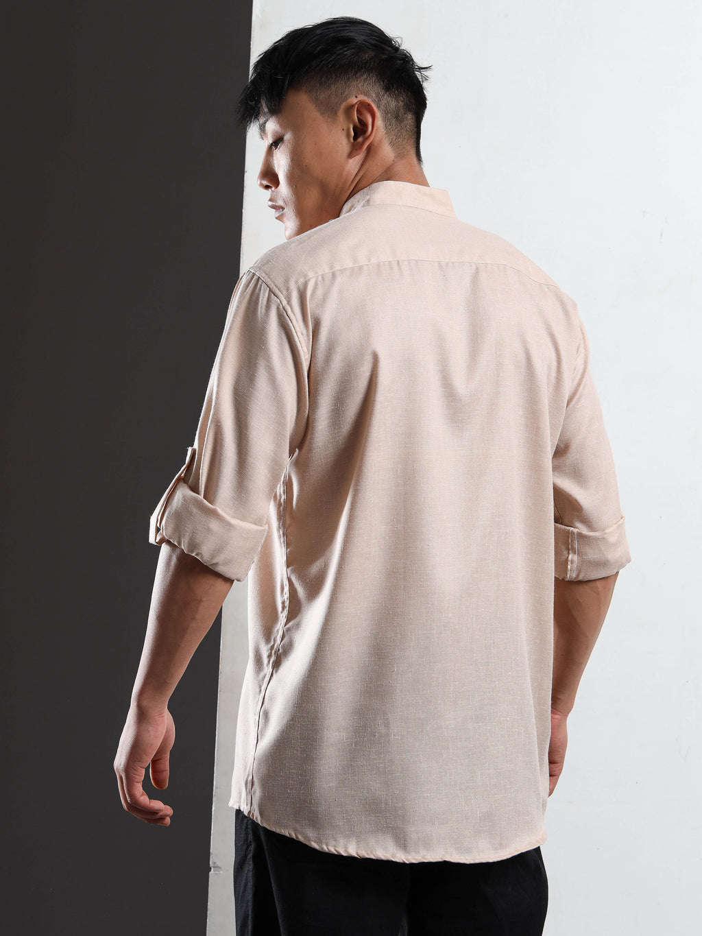 Men’s Cream Full Sleeve Short Kurta