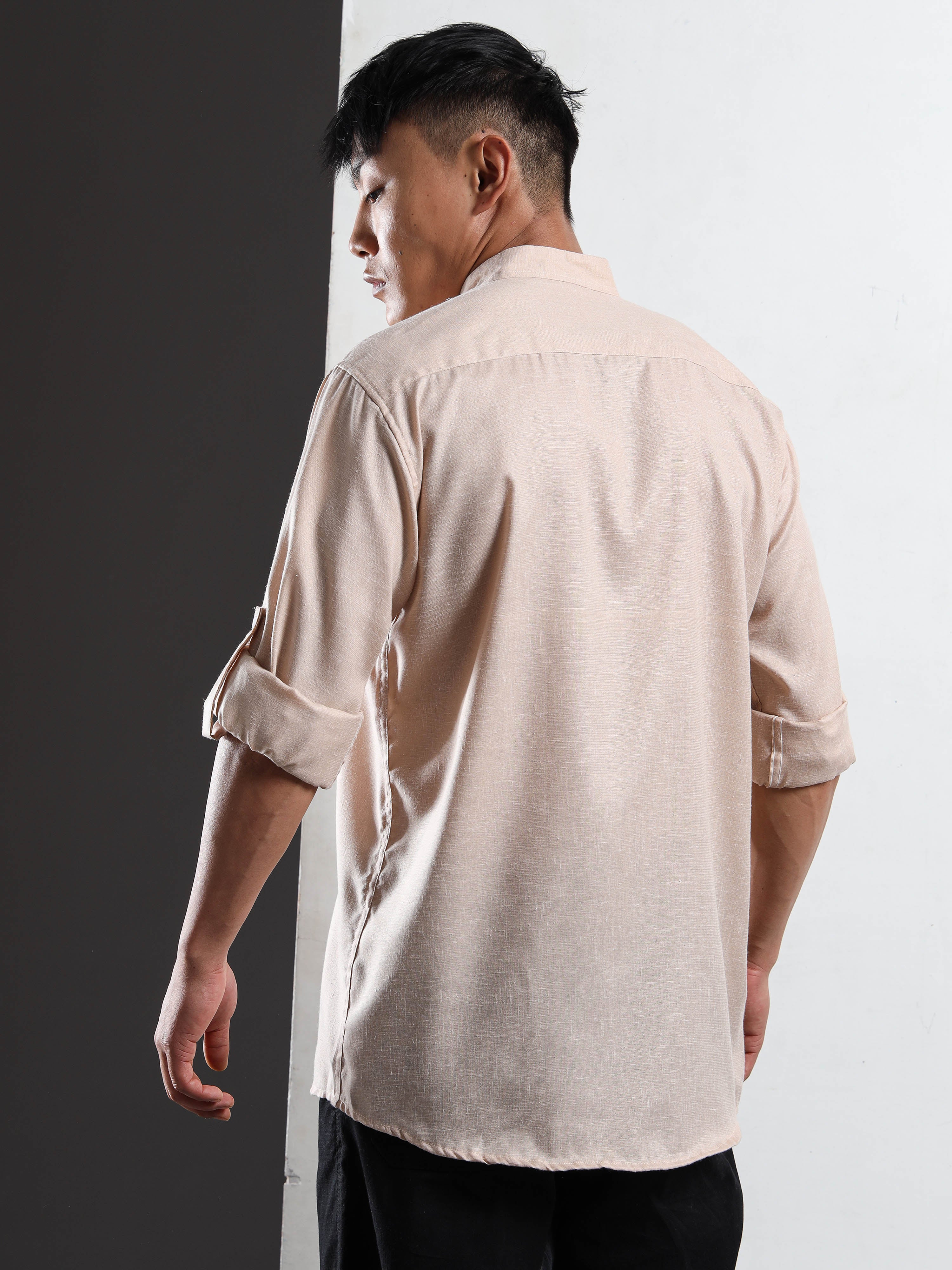 Men’s Cream Full Sleeve Short Kurta