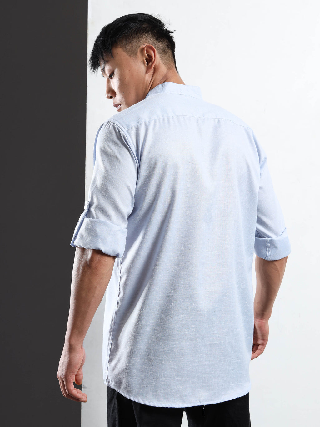 Men’s Light Purple Full Sleeve Short Kurta