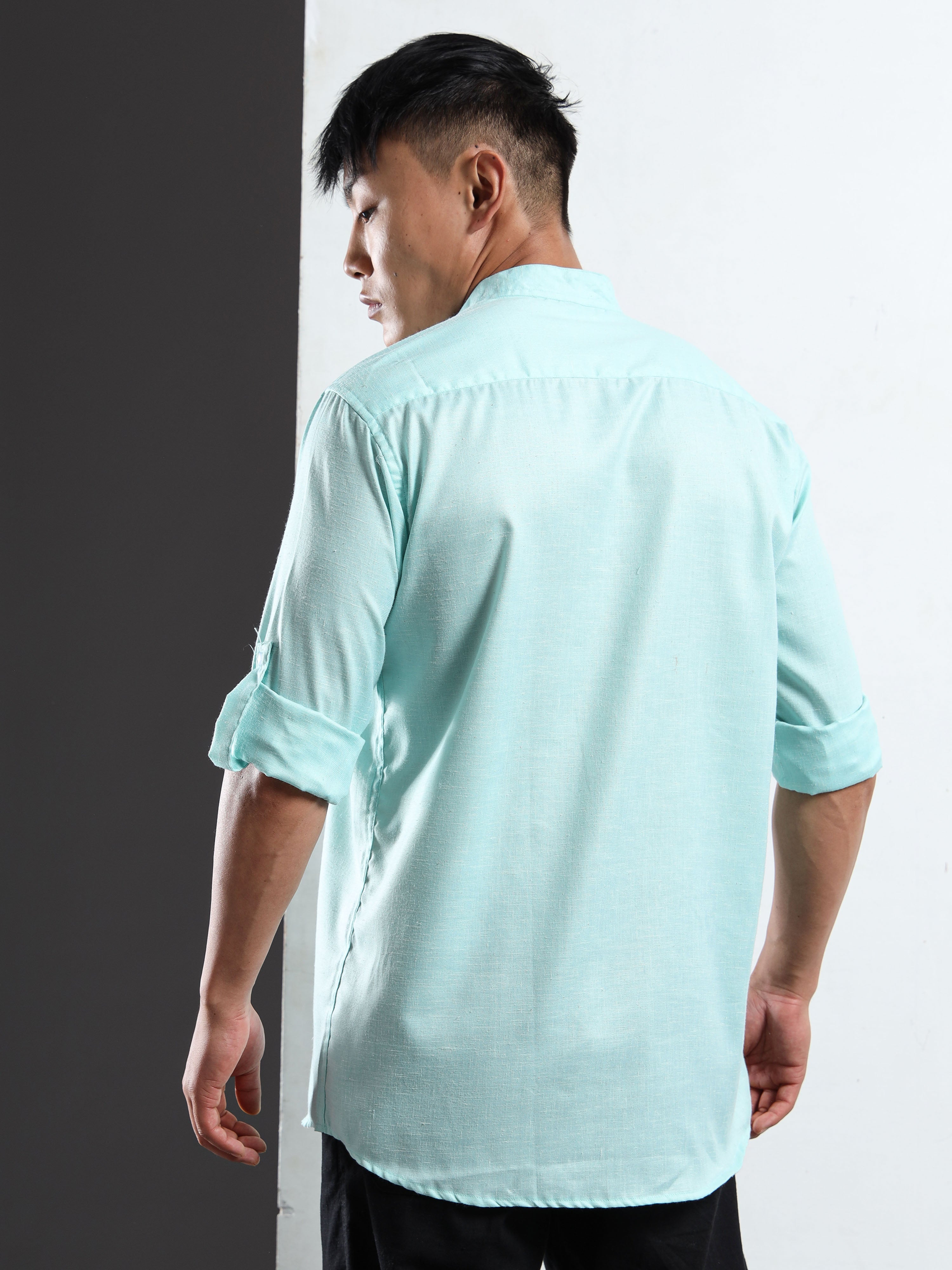 Men’s Sky Blue Full Sleeve Short Kurta