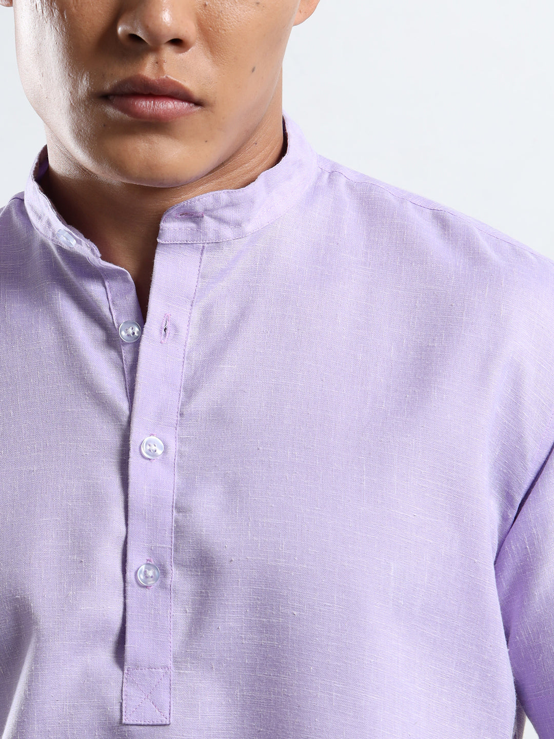 Men’s Lavender Short Sleeve Kurta