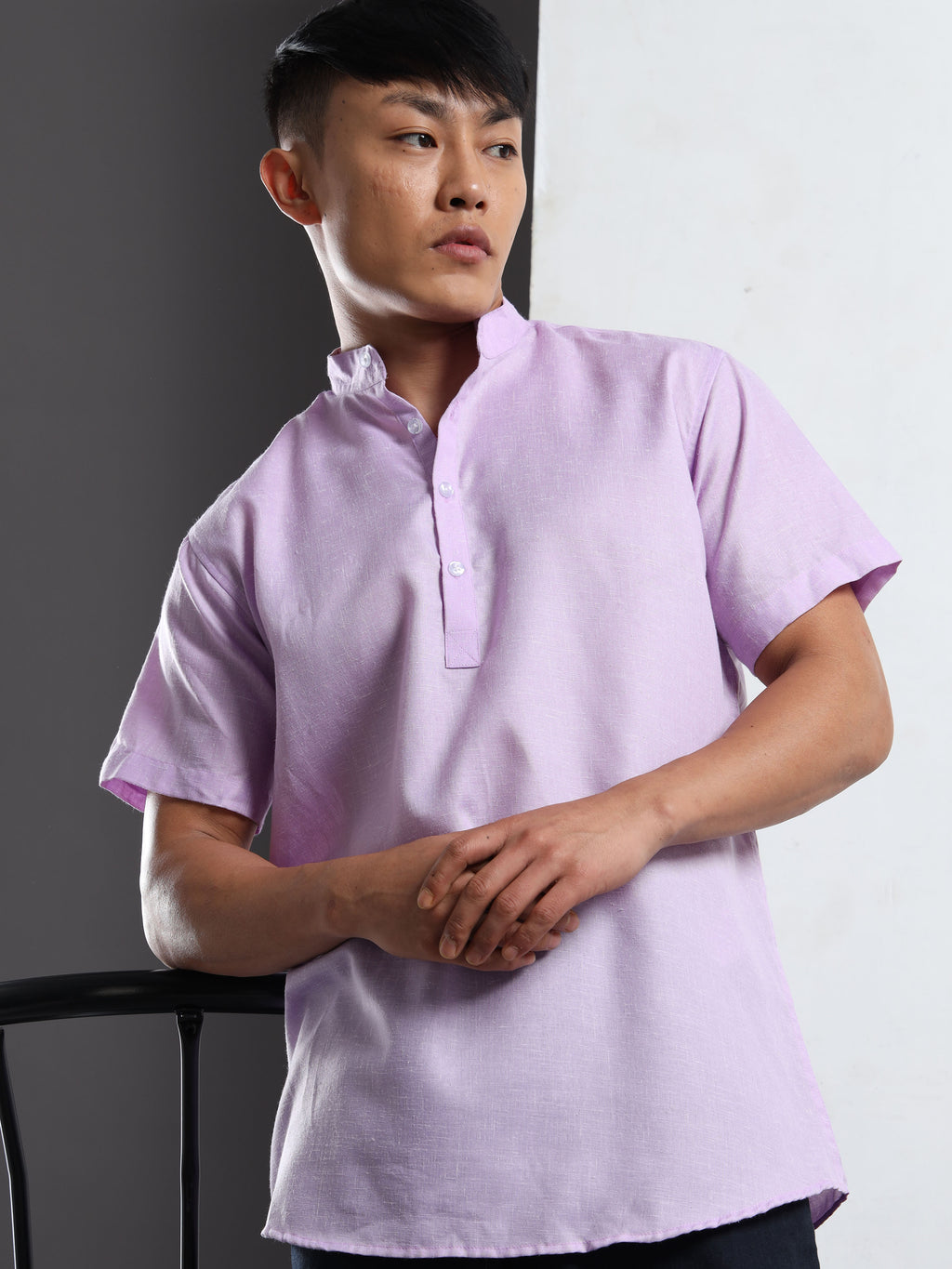 Men’s Light Lavender Short Sleeve Kurta