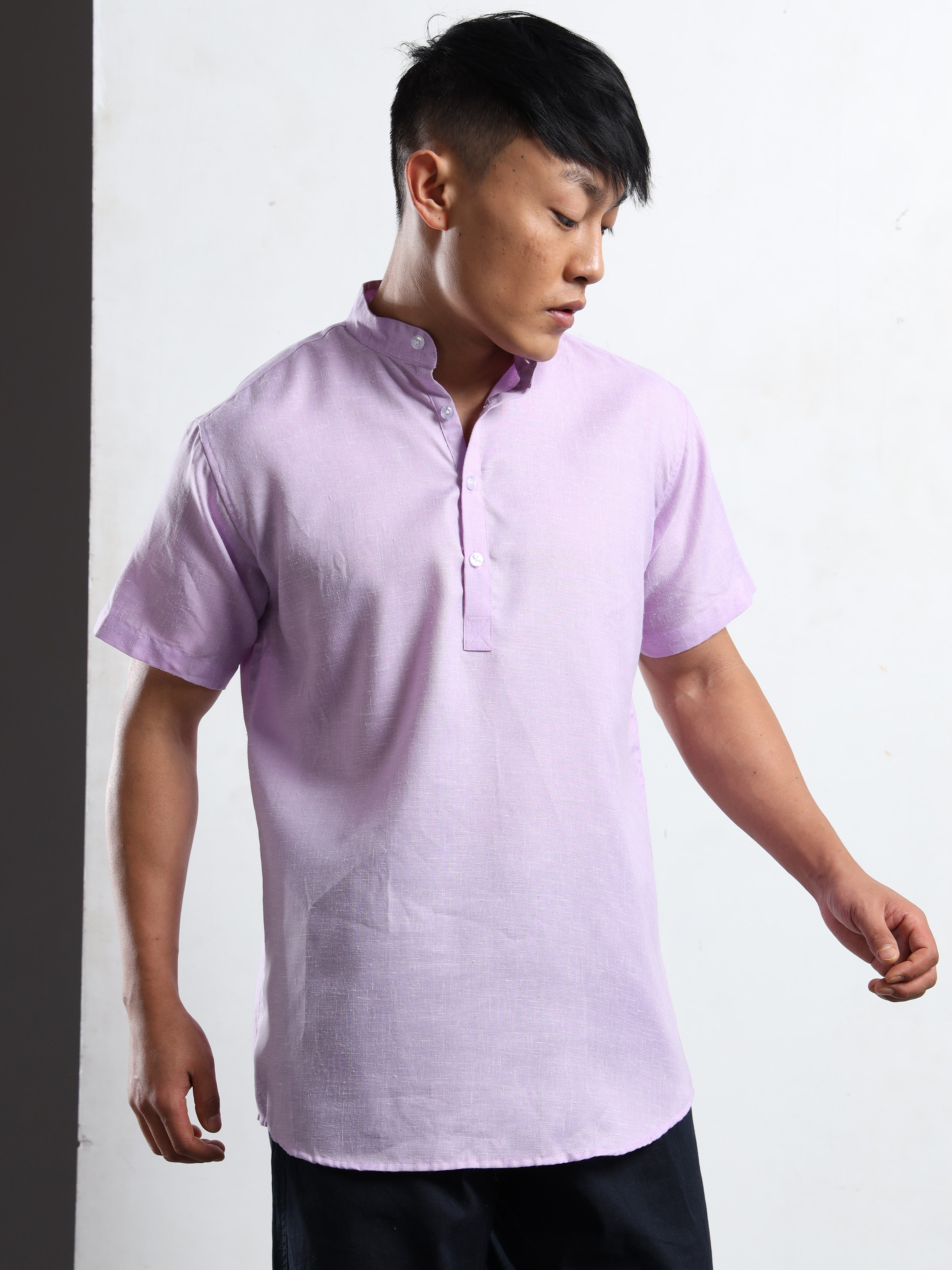Men’s Light Lavender Short Sleeve Kurta