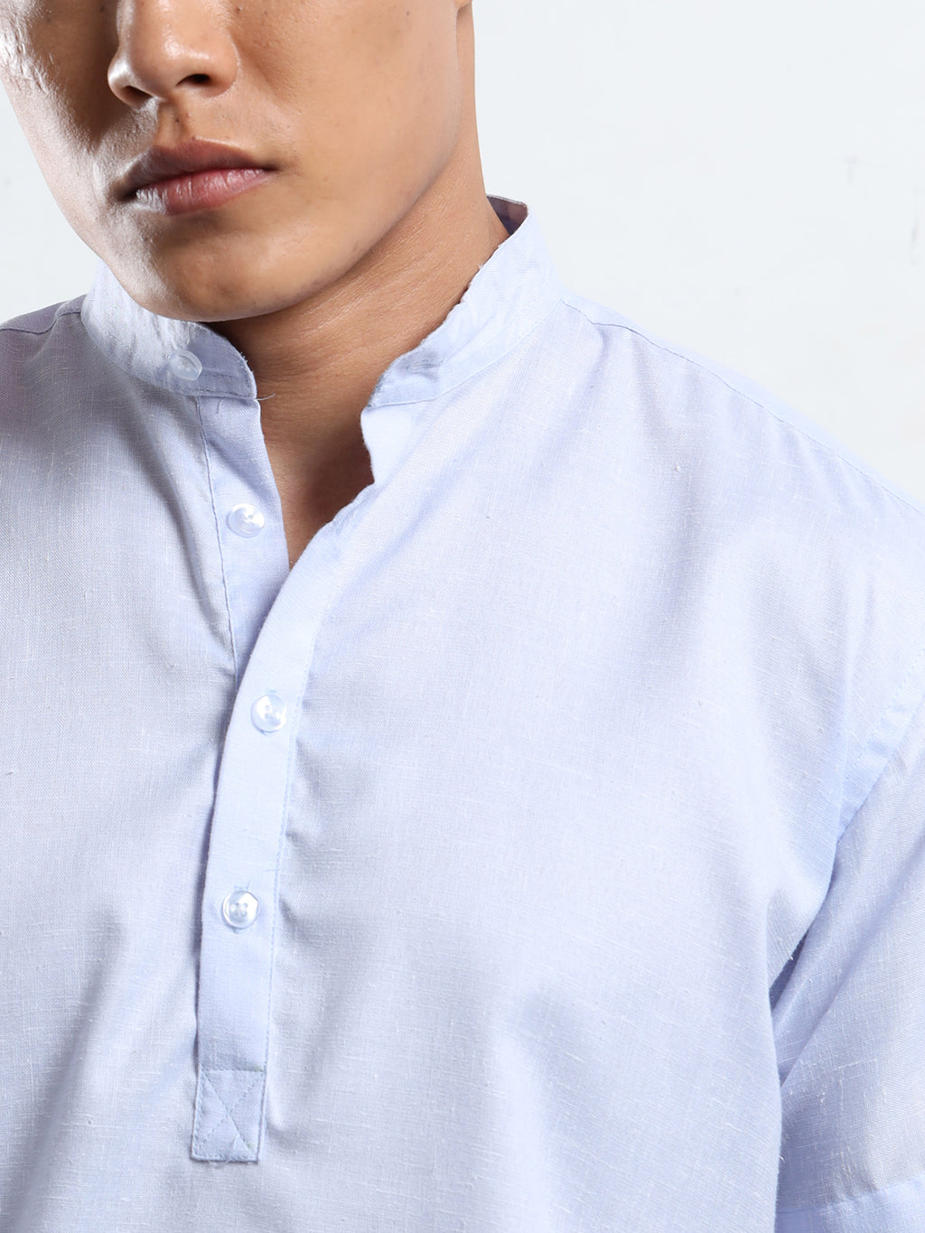 Men’s Light Blue Short Sleeve Kurta