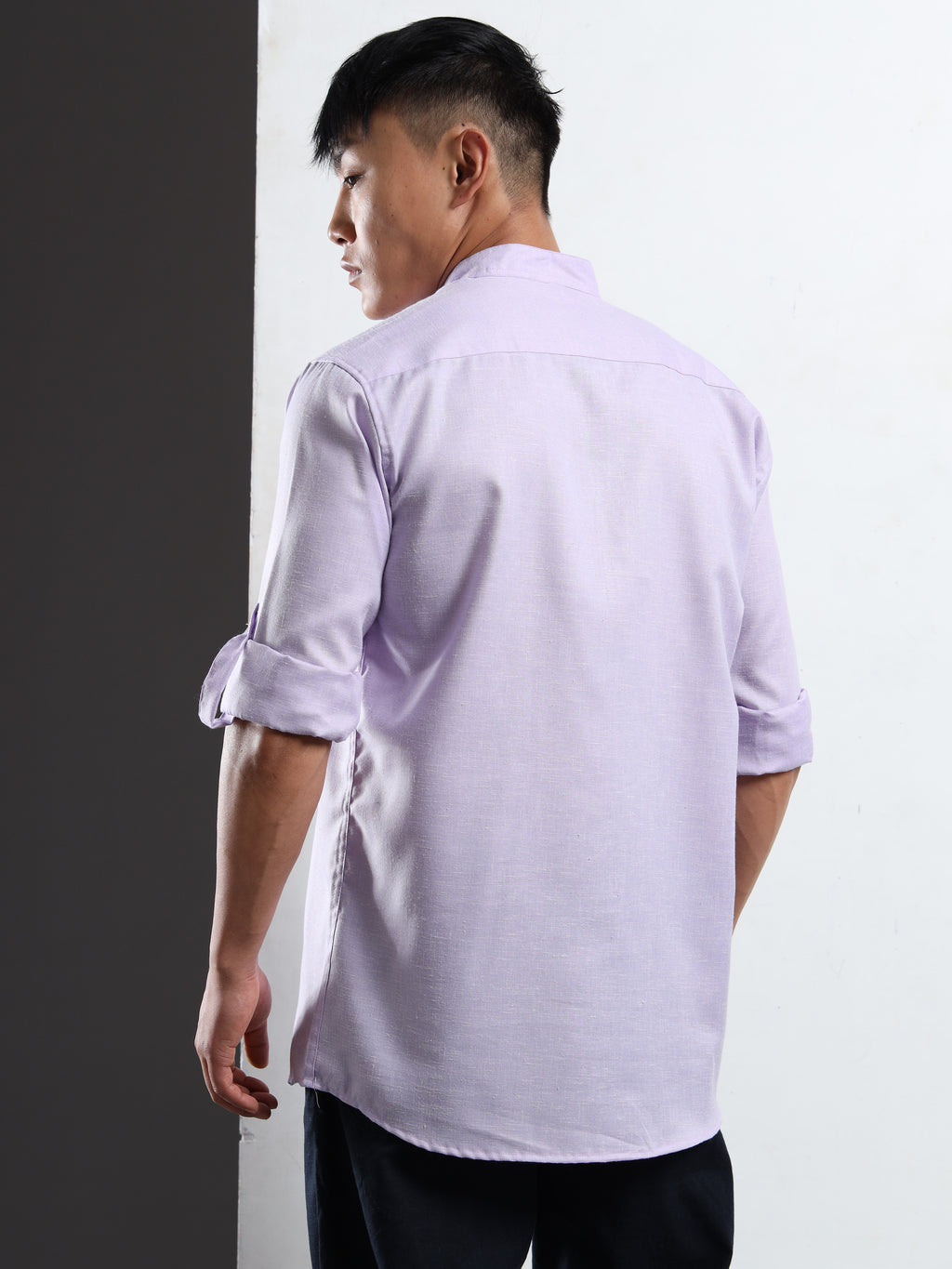 Men’s Lavender Full Sleeve Short Kurta