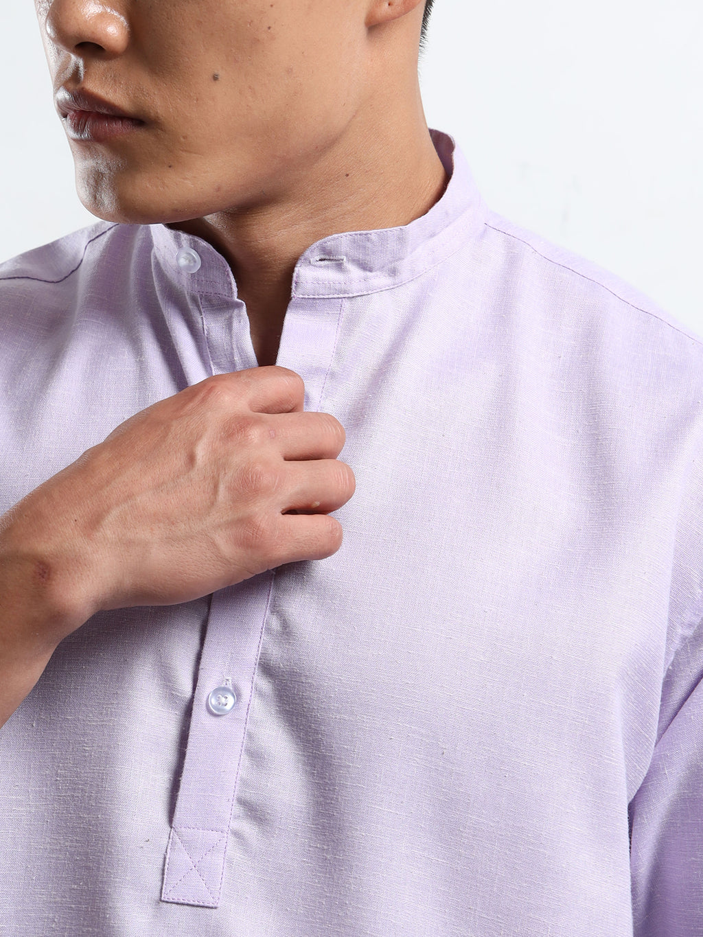 Men’s Lavender Full Sleeve Short Kurta