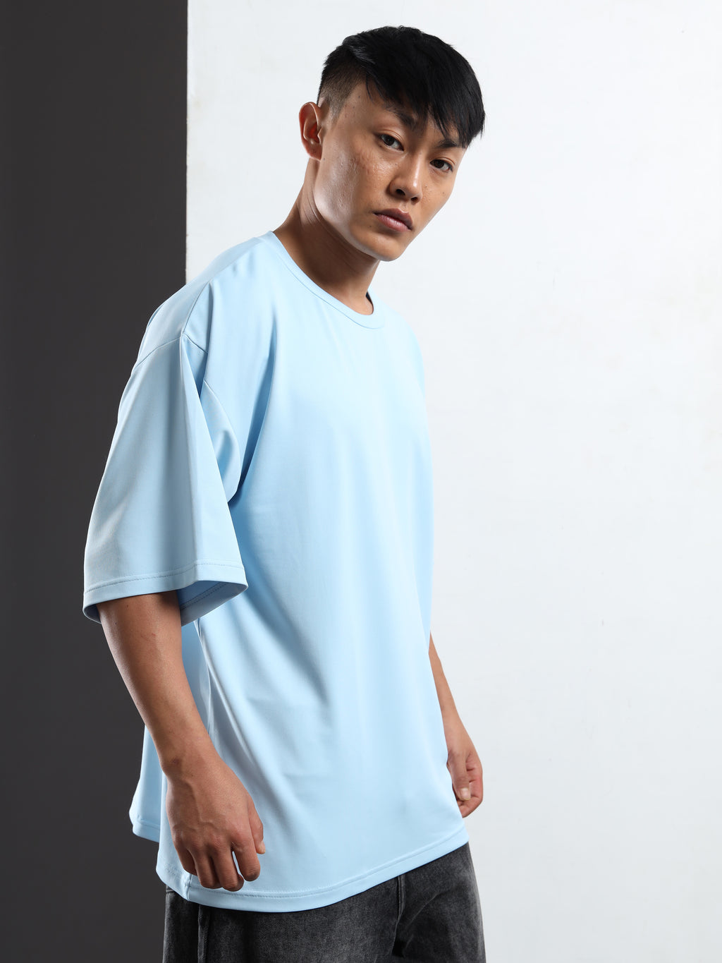 Men's Light Blue Limited Edition Bear Oversized T-Shirt