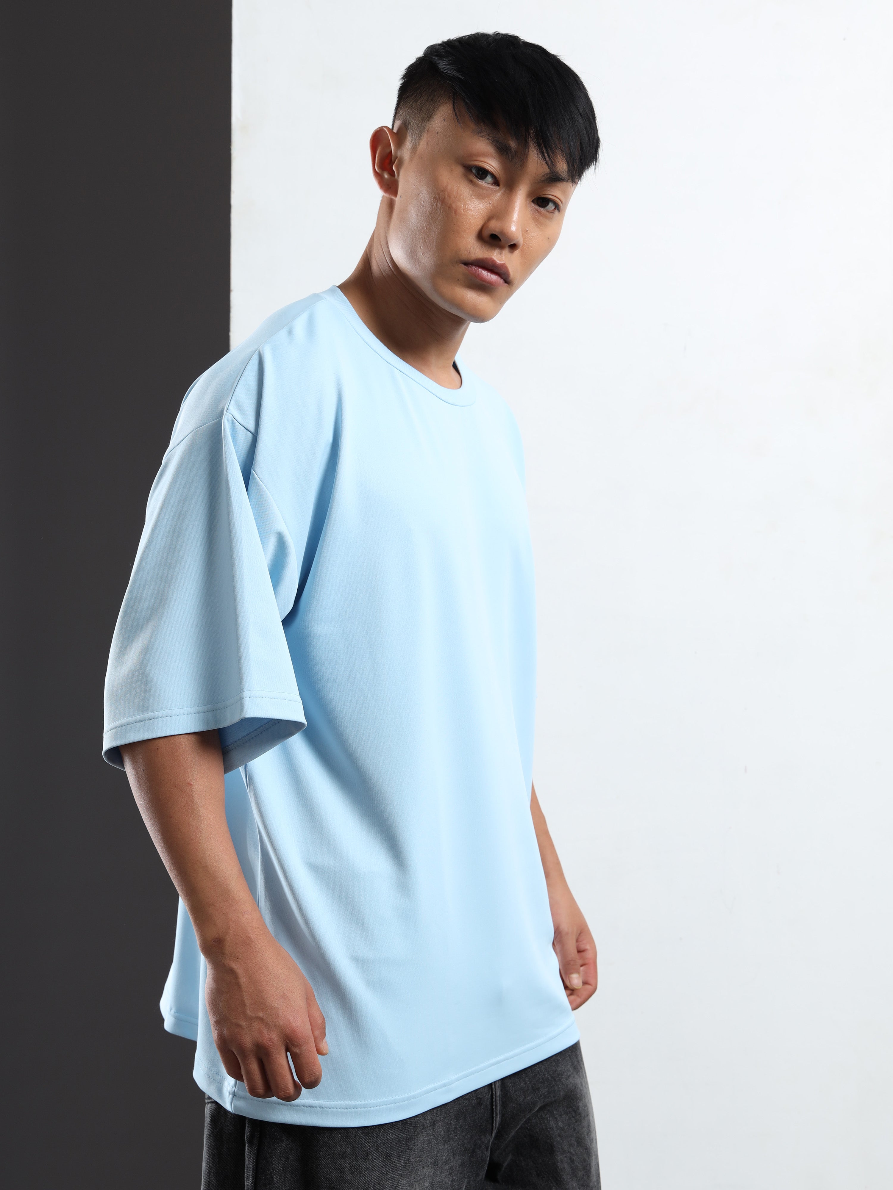 Men's Light Blue Limited Edition Bear Oversized T-Shirt