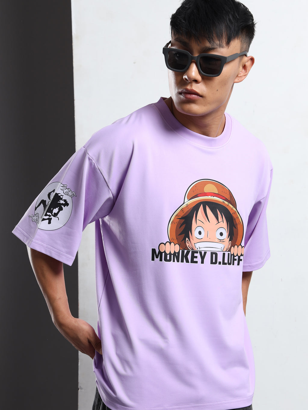 Men's Lilac One Piece Gear 5 Oversized T-Shirt