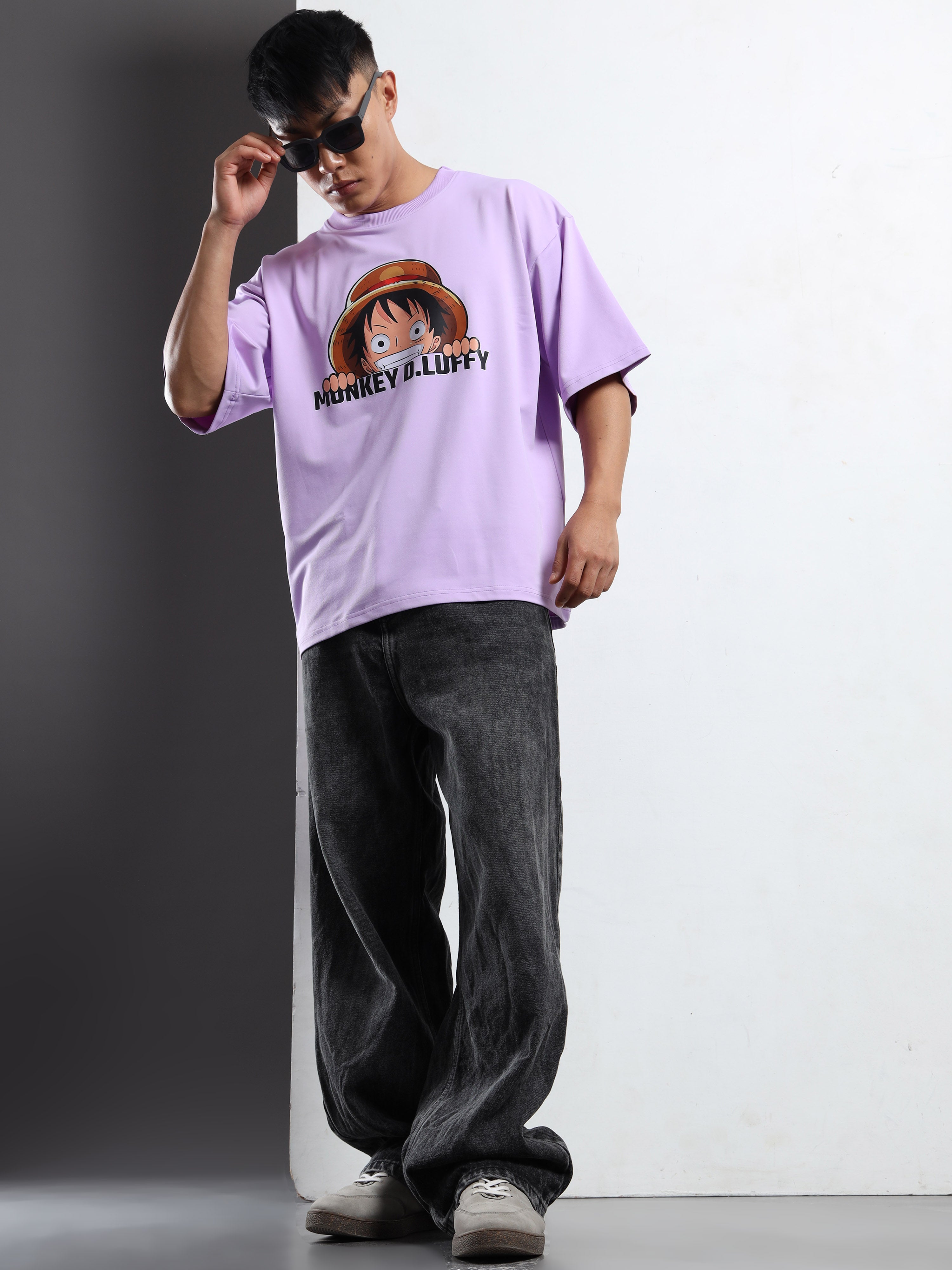 Men's Lilac One Piece Gear 5 Oversized T-Shirt