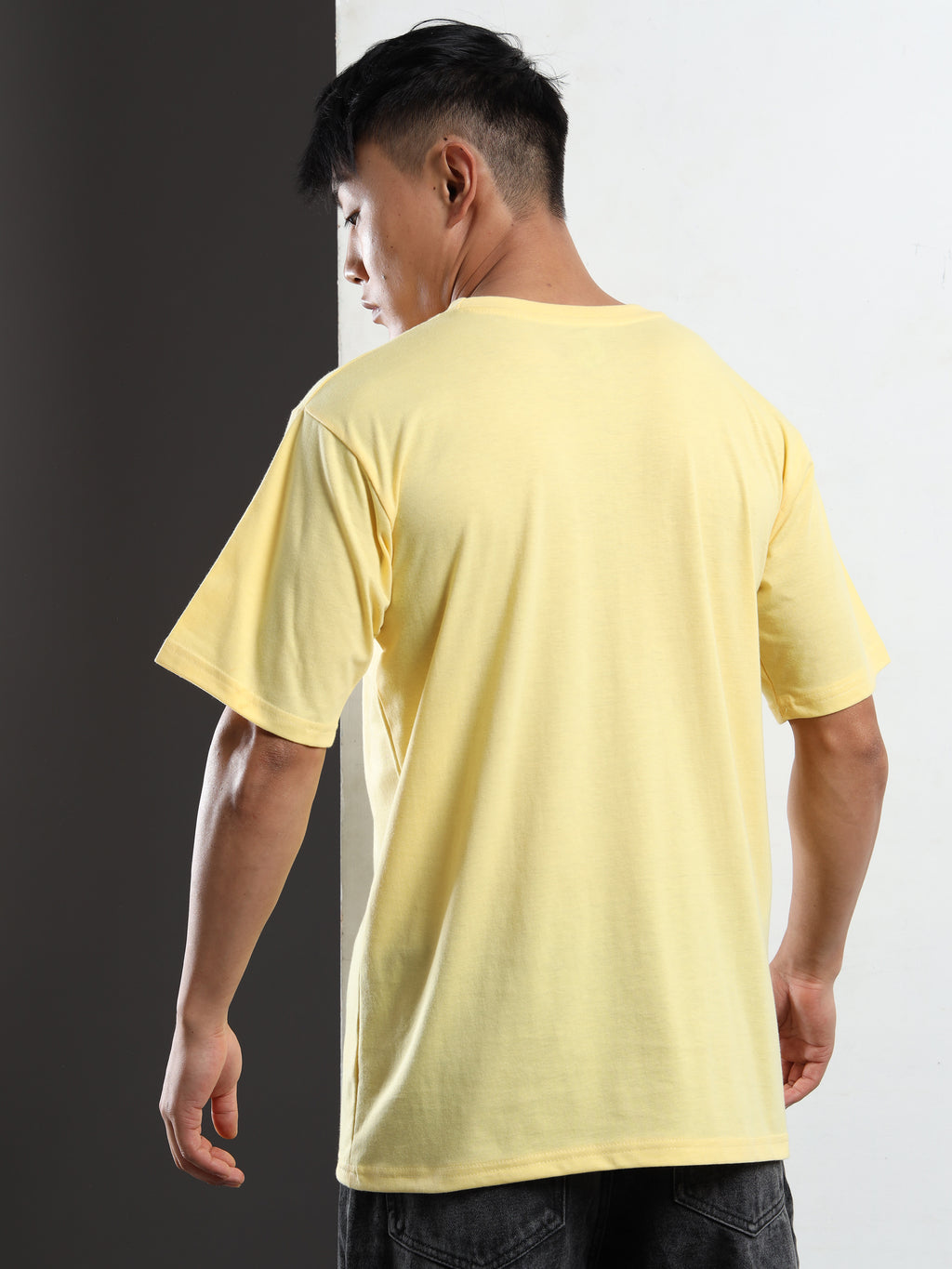Men's Light Yellow Error 404 Graphic T-Shirt