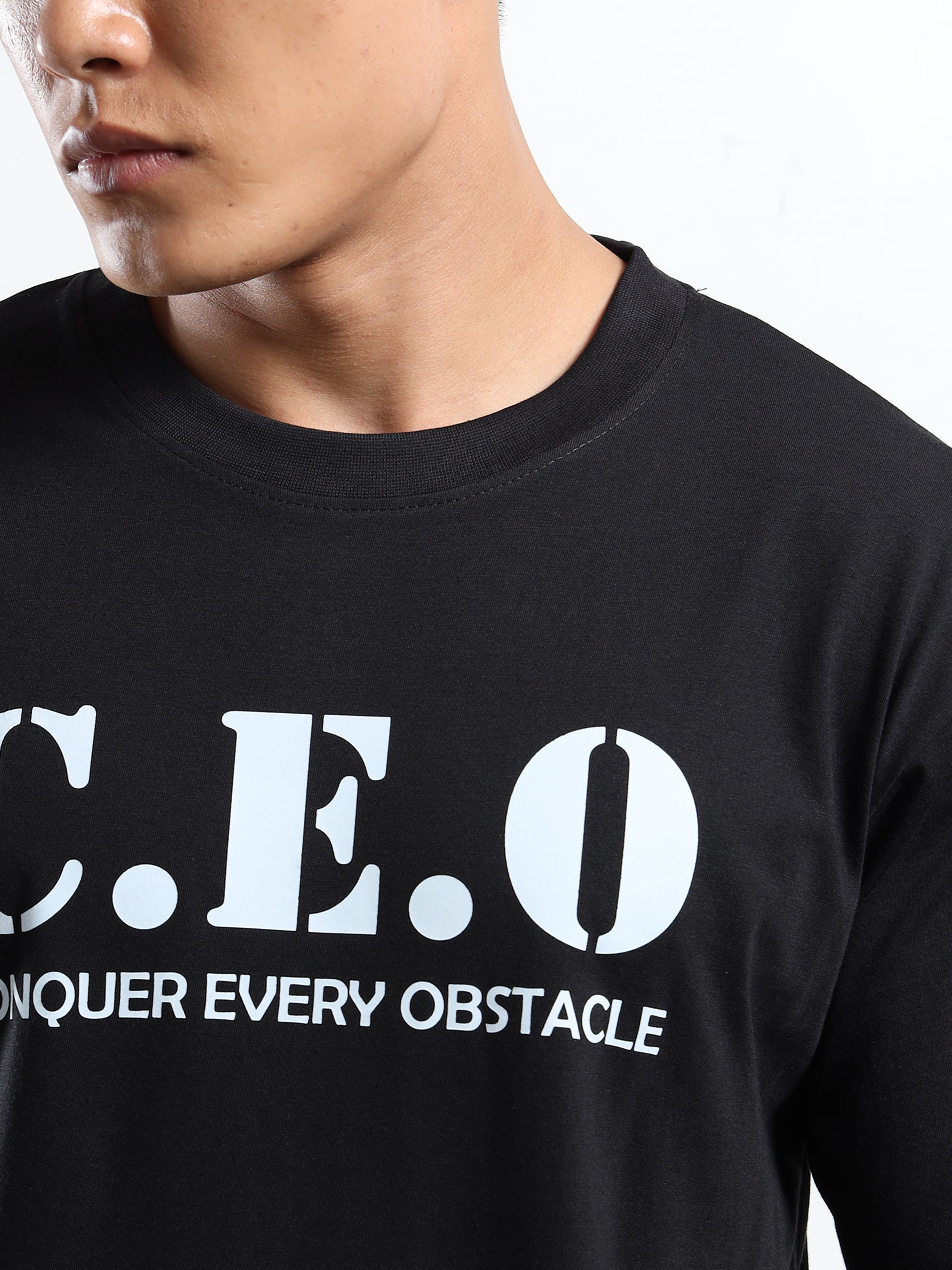 Men's Black and White CEO Motivational T-Shirt