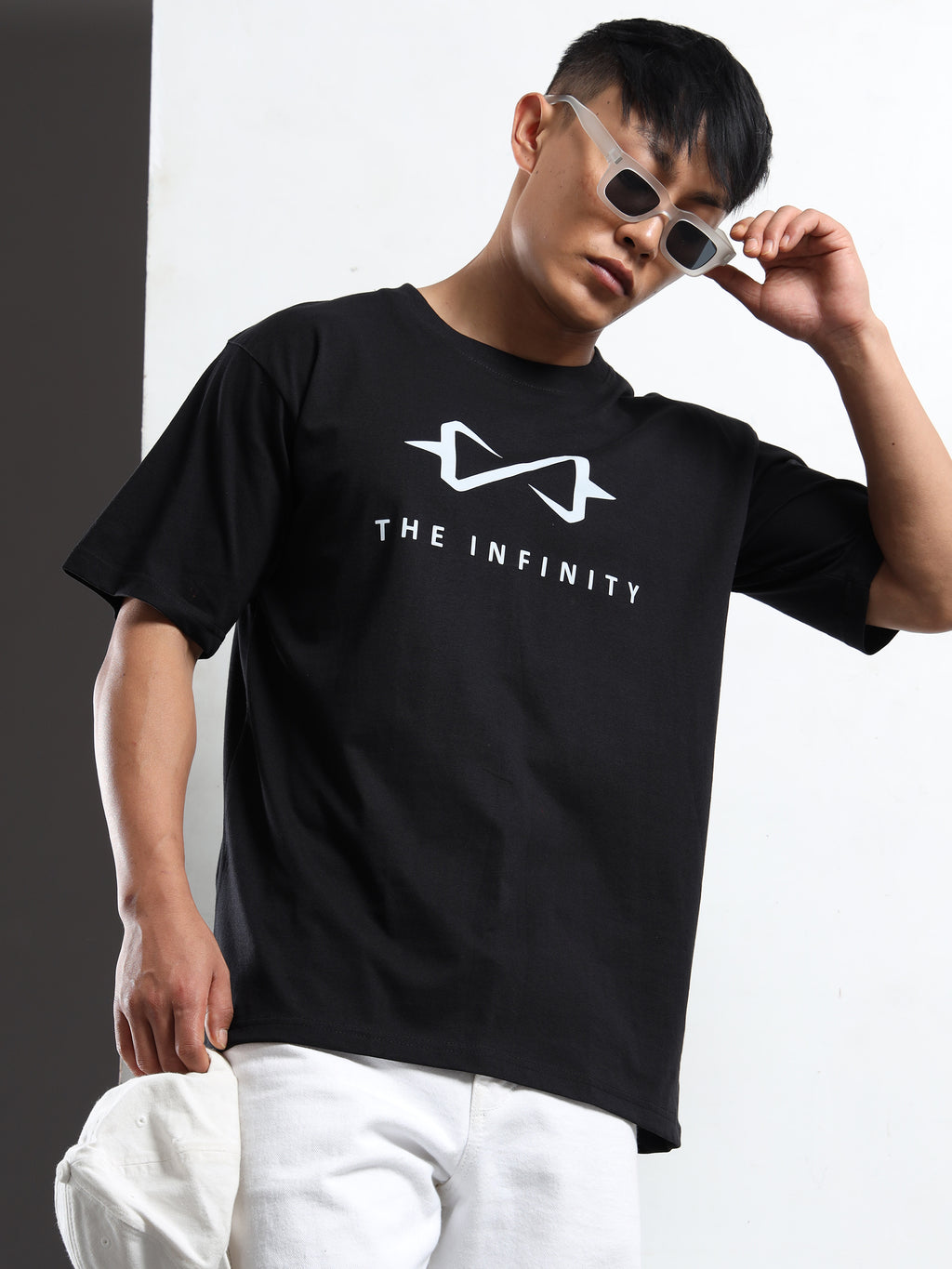Men's Black and White The Infinity Graphic T-Shirt