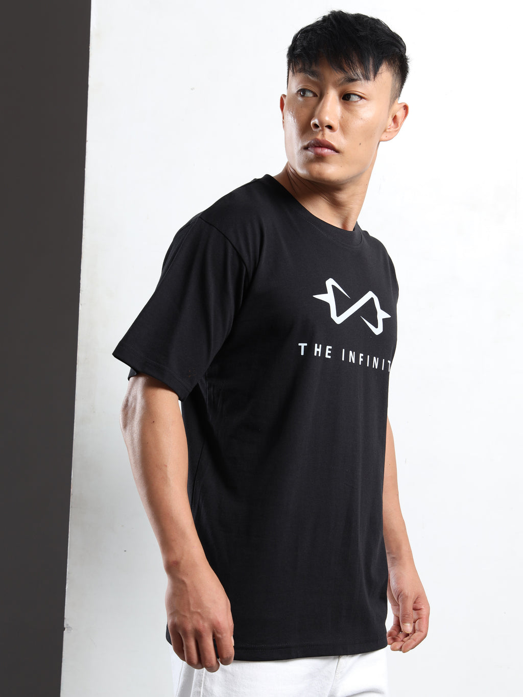 Men's Black and White The Infinity Graphic T-Shirt