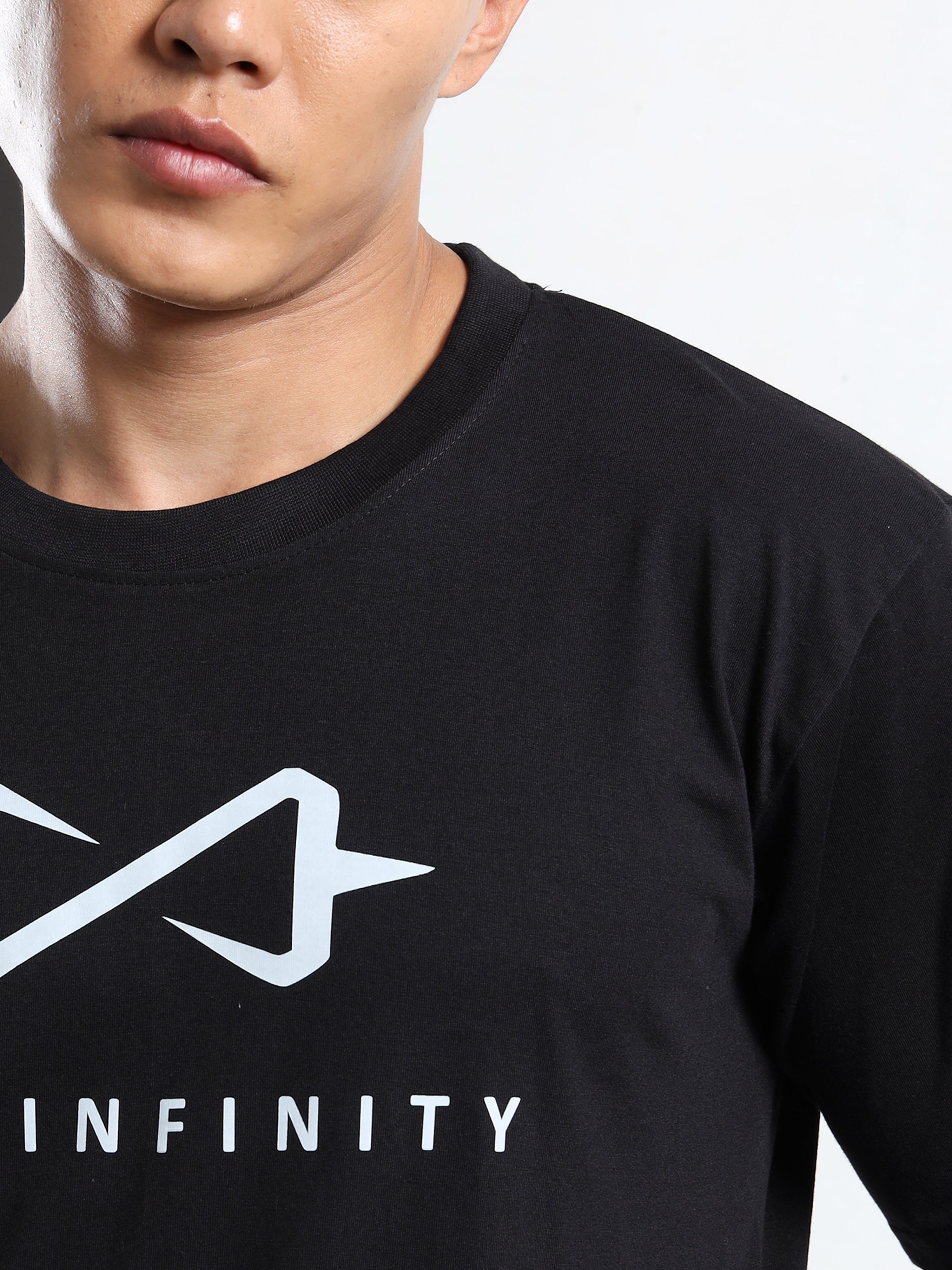 Men's Black and White The Infinity Graphic T-Shirt