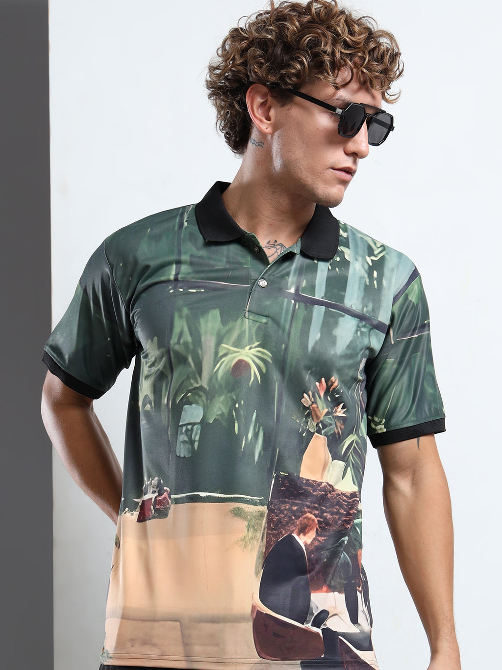 Men Green Fresh Leo Polo T-Shirt