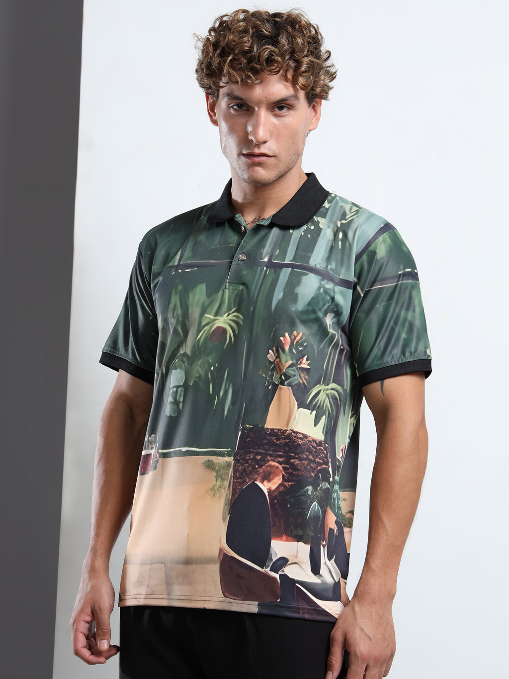 Men Green Fresh Leo Polo T-Shirt