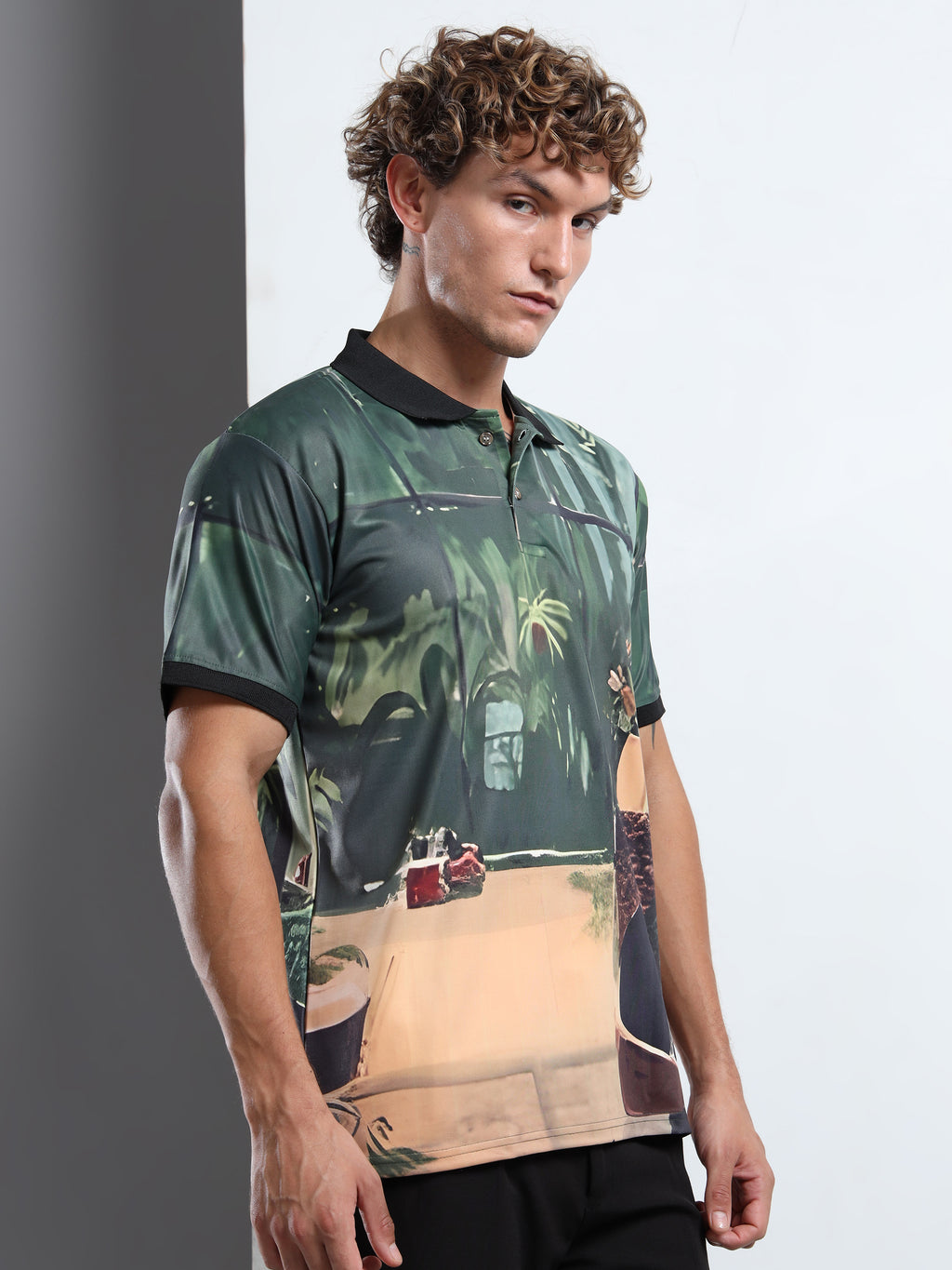 Men Green Fresh Leo Polo T-Shirt