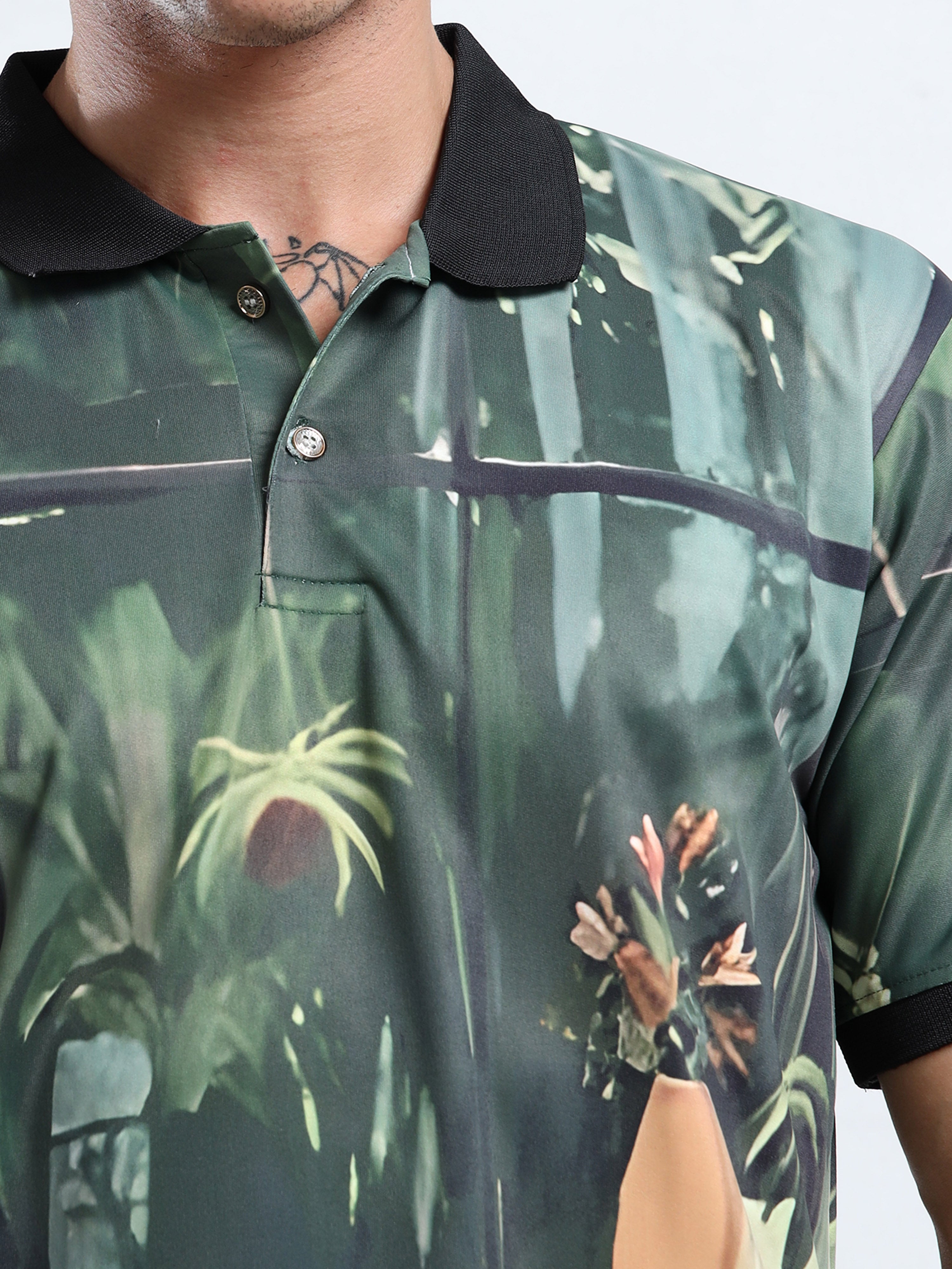 Men Green Fresh Leo Polo T-Shirt