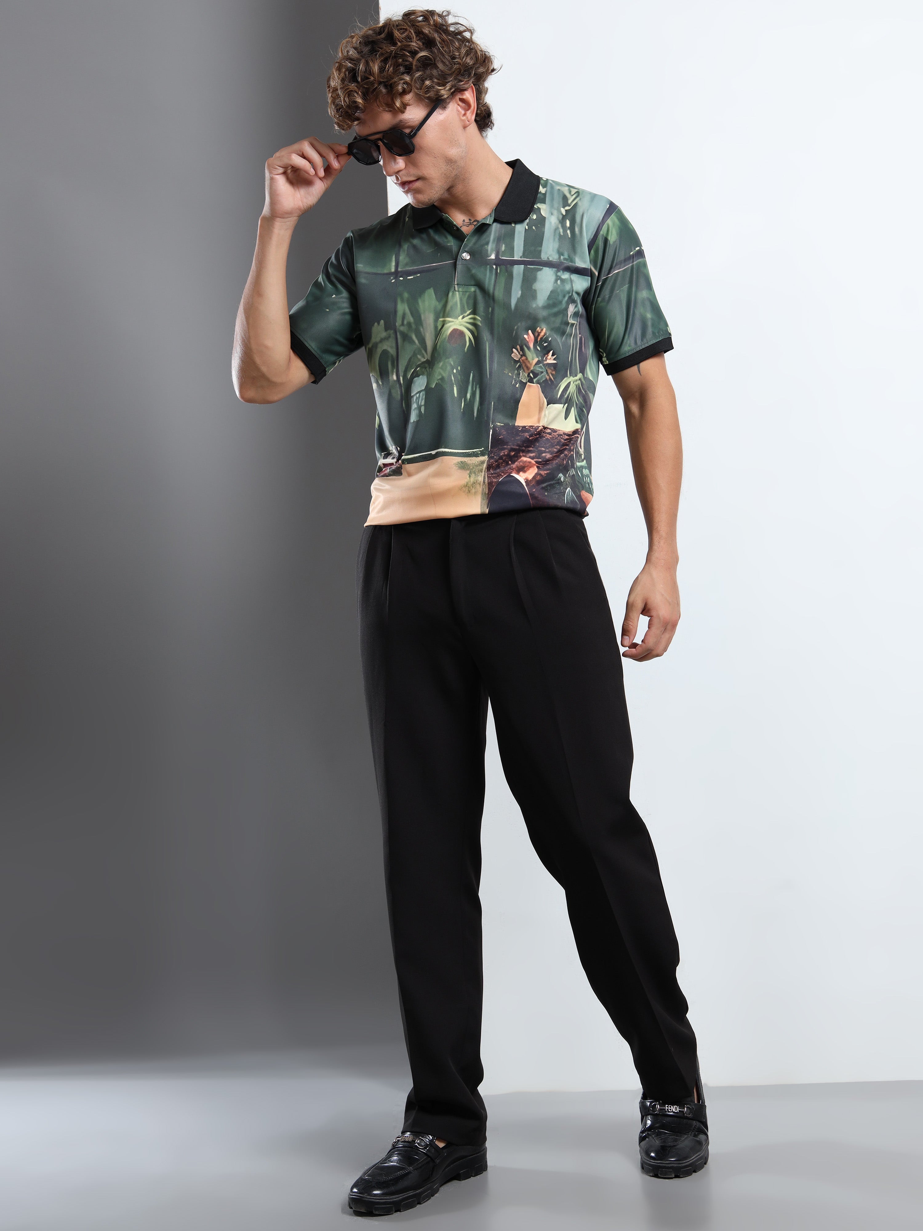 Men Green Fresh Leo Polo T-Shirt