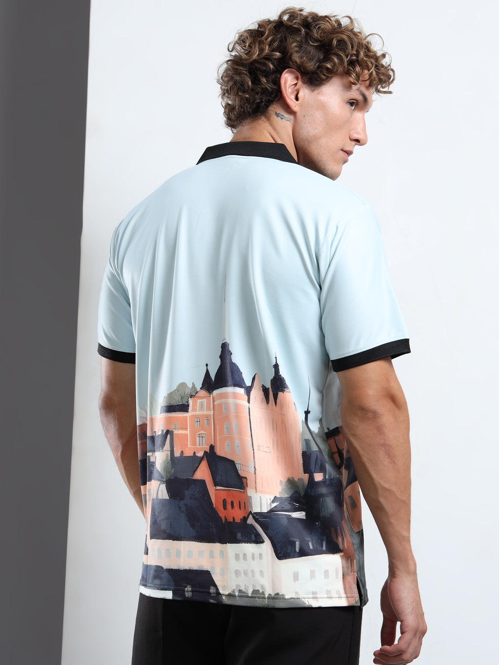 Sky Blue Urban Vista Polo T-Shirt