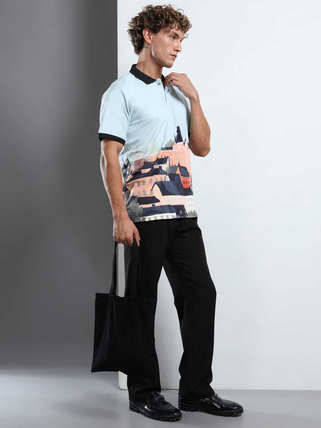 Sky Blue Urban Vista Polo T-Shirt
