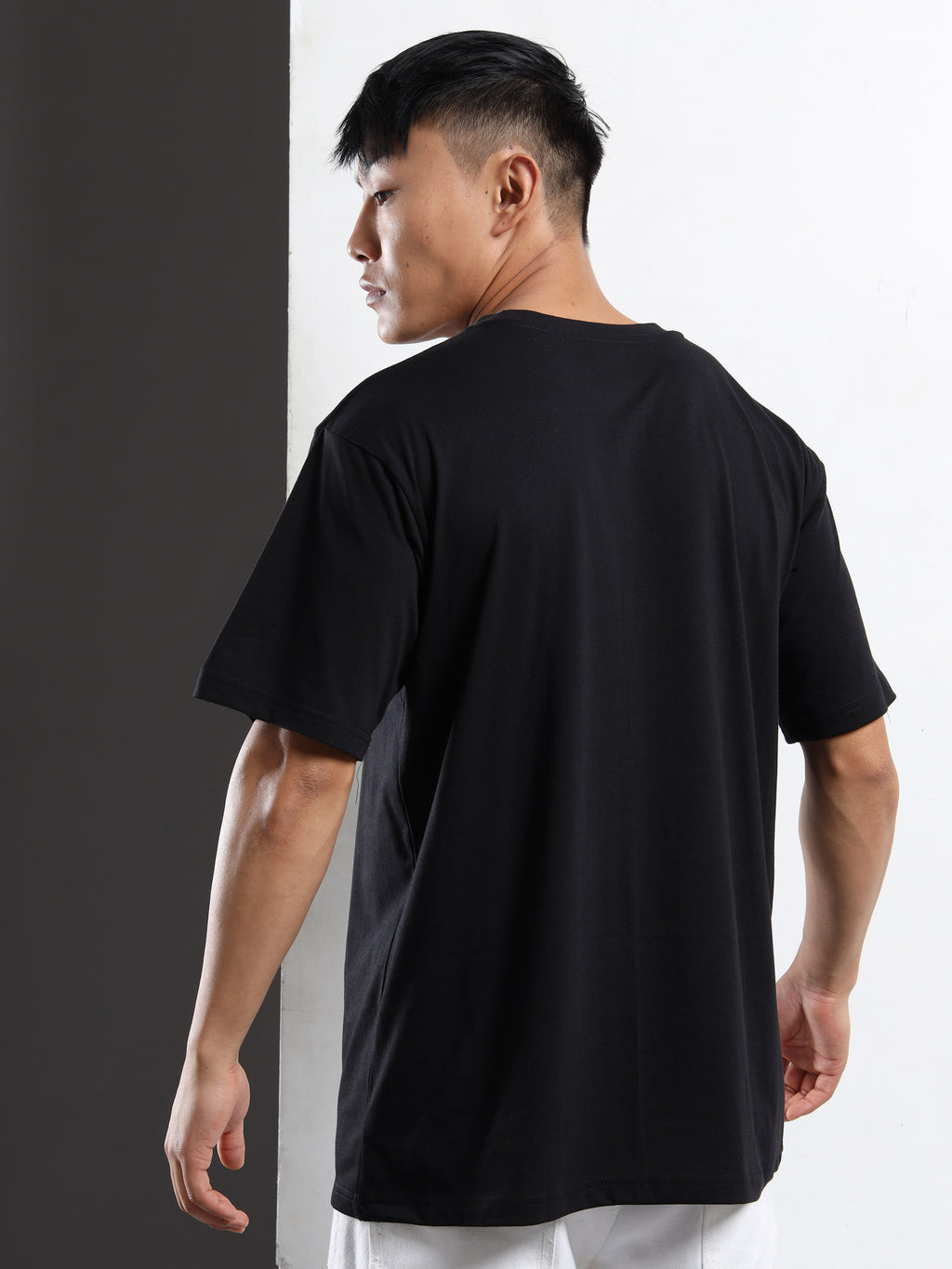 Men's Black and Red Next With Me Graphic T-Shirt