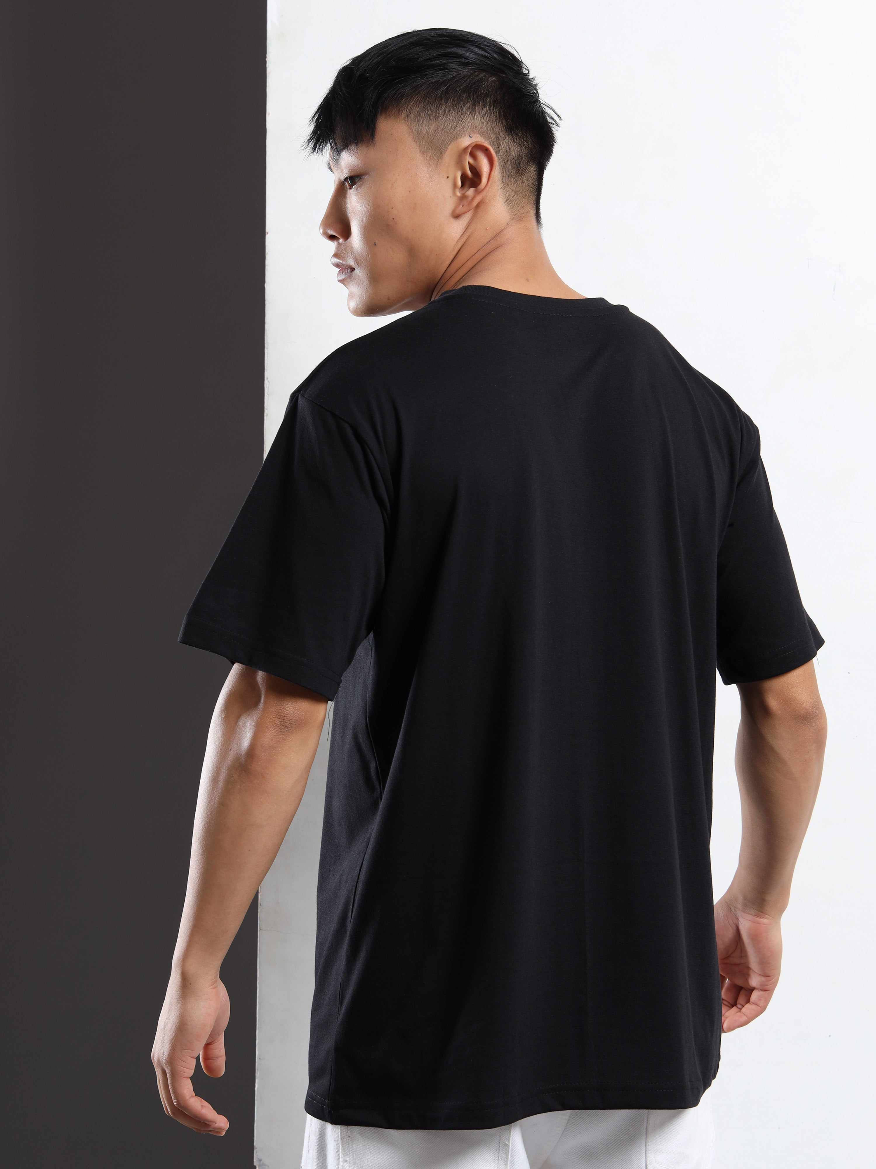 Men's Black and Red Next With Me Graphic T-Shirt