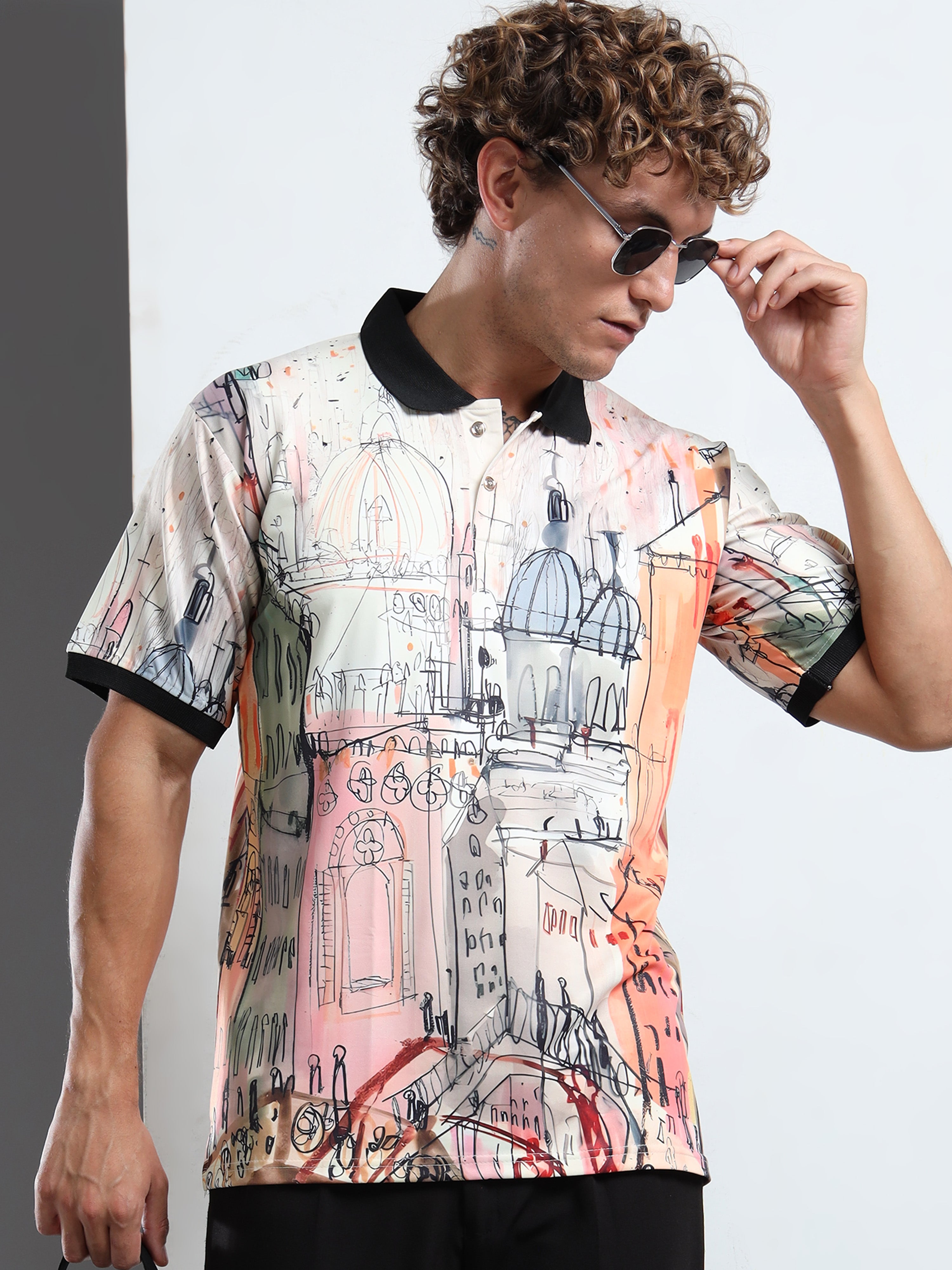 Men Multicolor Trendy Leo Polo T-Shirt