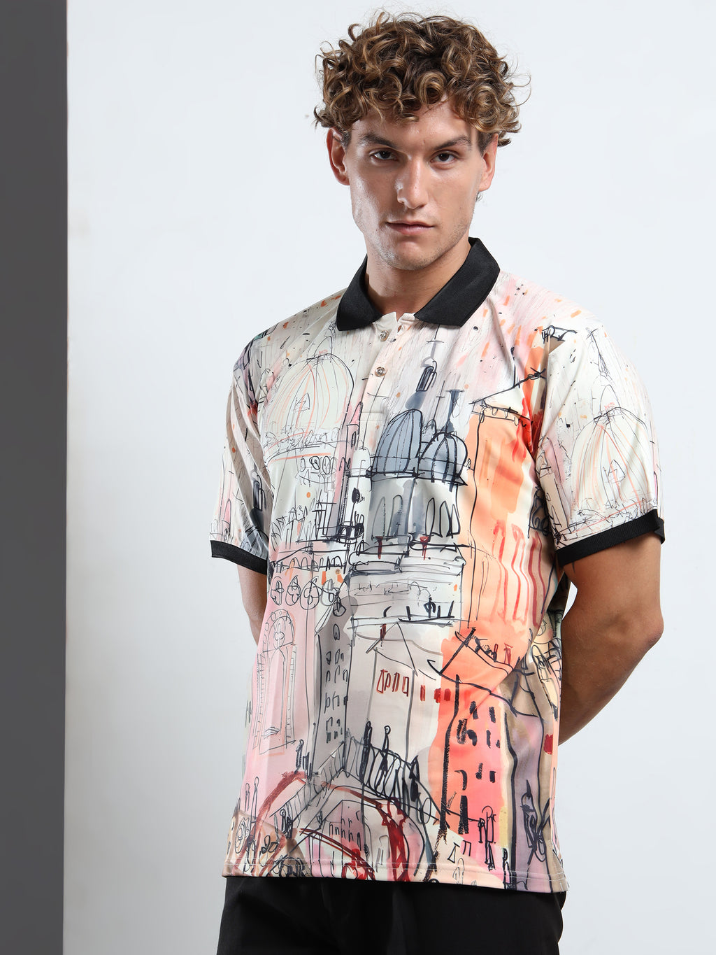 Men Multicolor Trendy Leo Polo T-Shirt