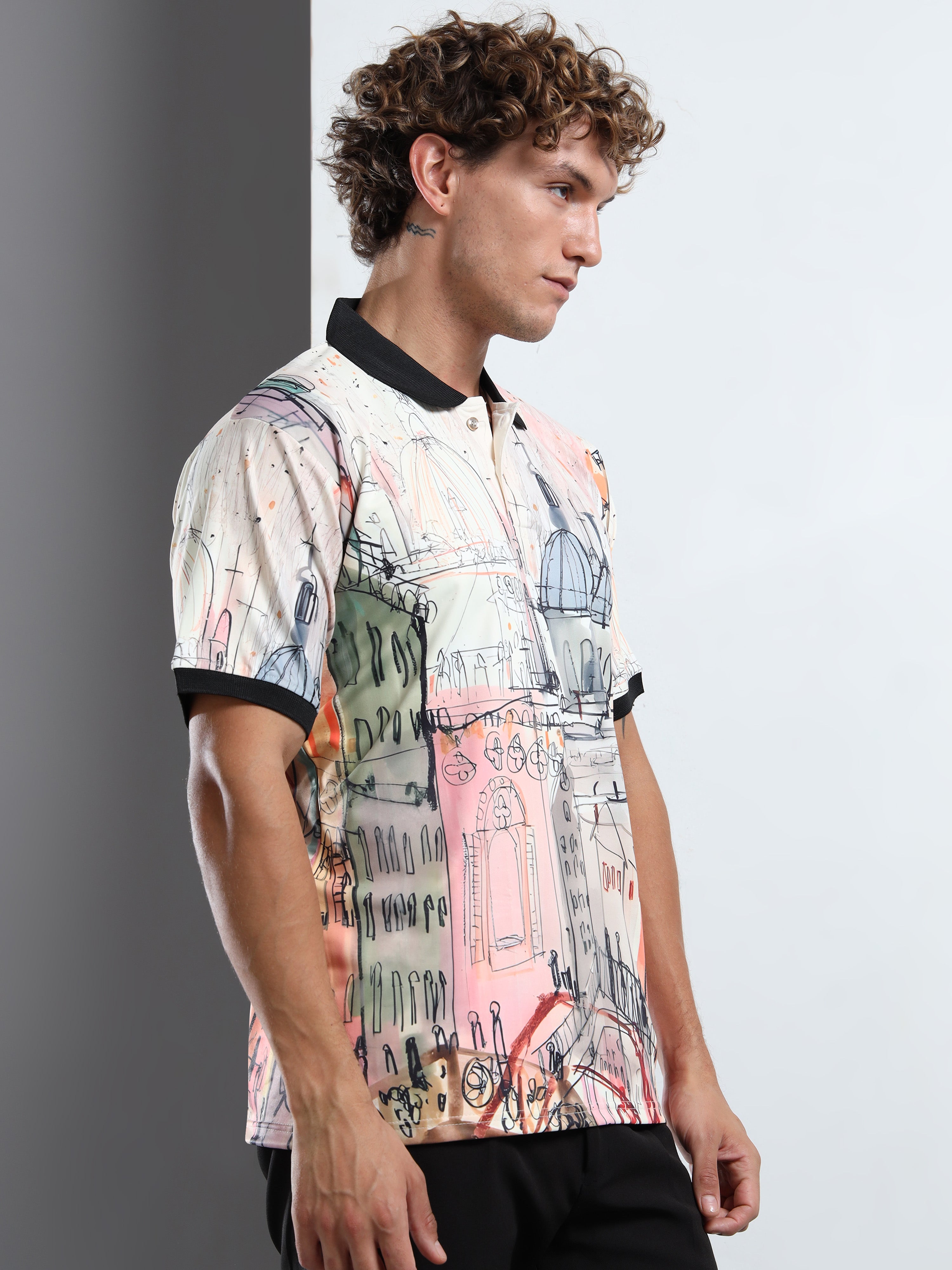 Men Multicolor Trendy Leo Polo T-Shirt