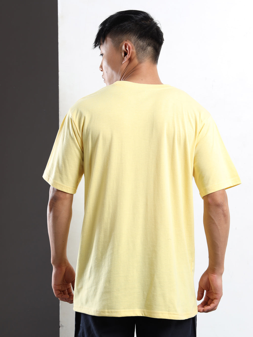Men's Light Yellow Wild and Free Tropical Graphic T-Shirt