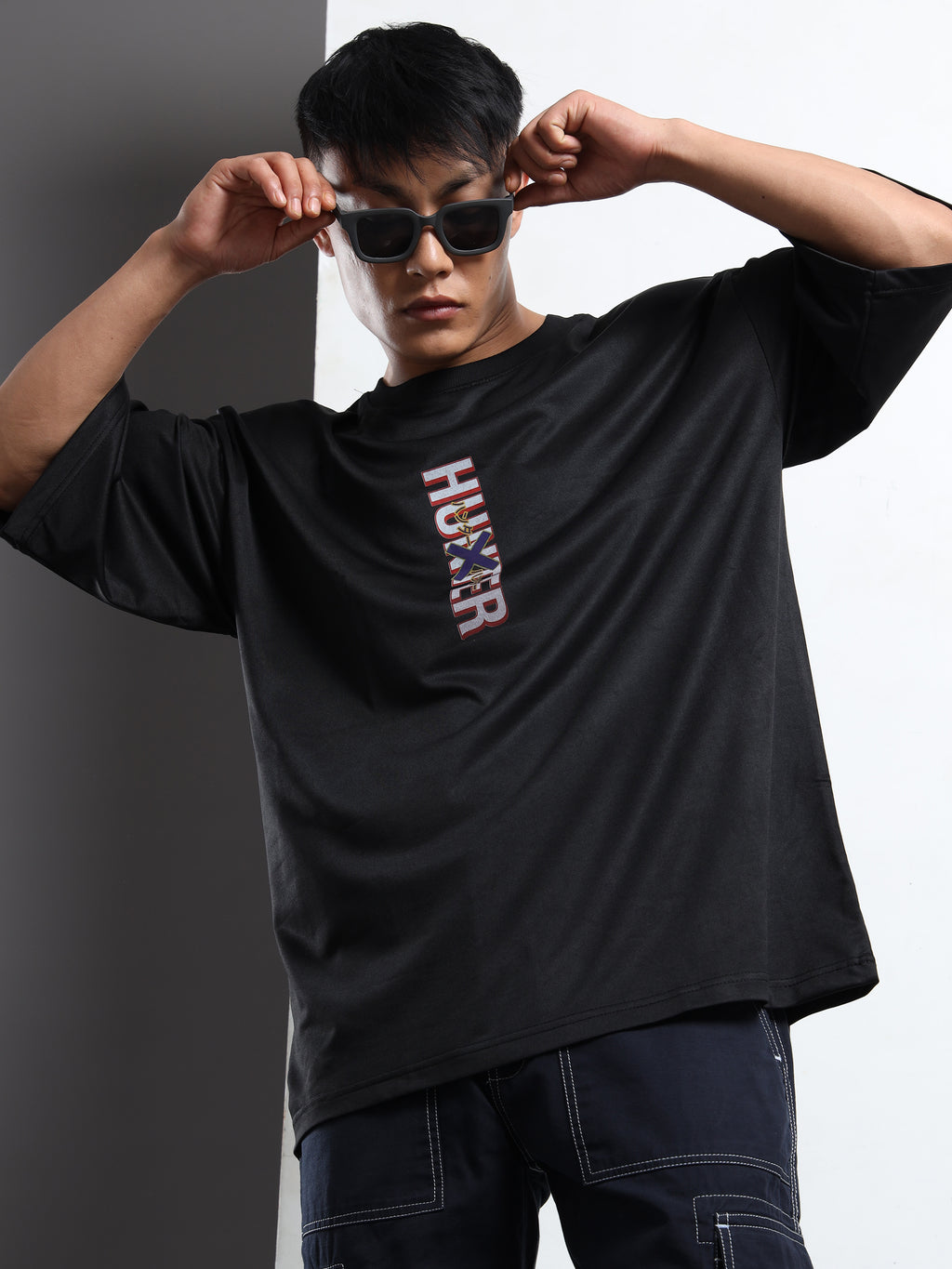 Men's Black Hunter x Hunter Oversized T-Shirt