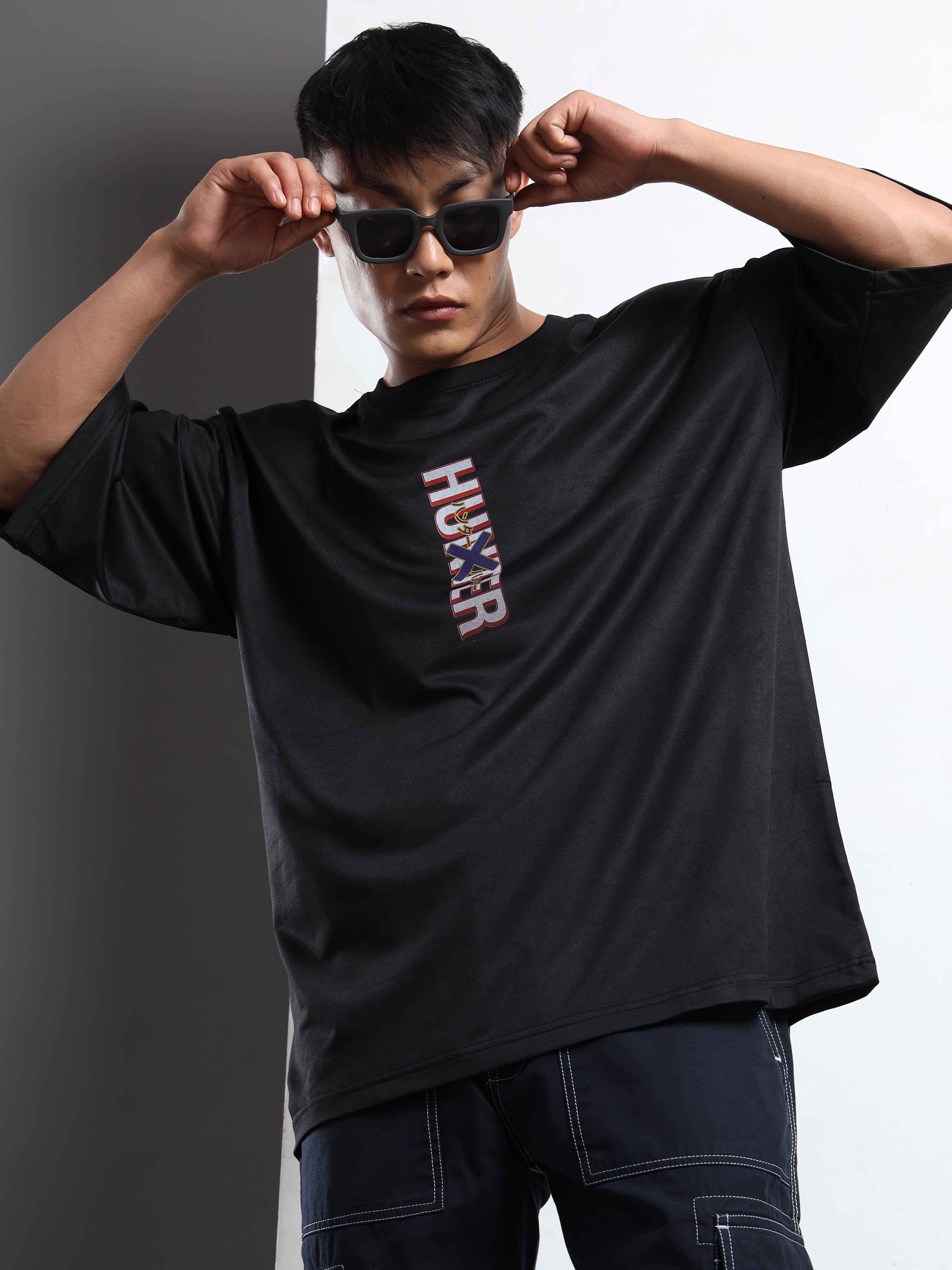 Men's Black Hunter x Hunter Oversized T-Shirt