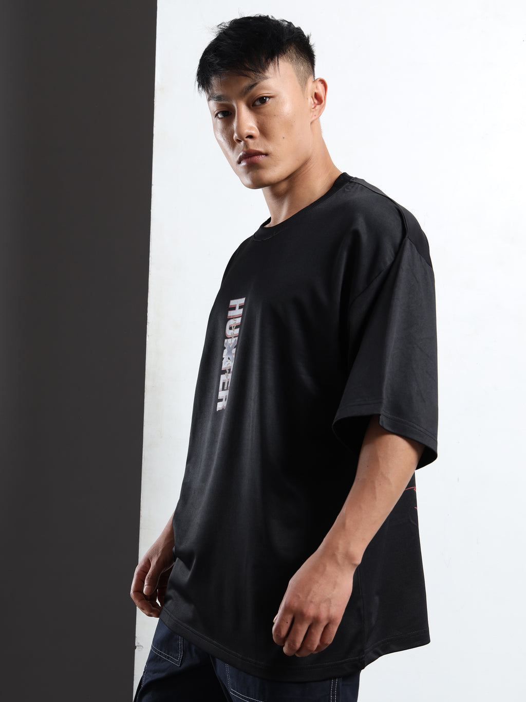 Men's Black Hunter x Hunter Oversized T-Shirt
