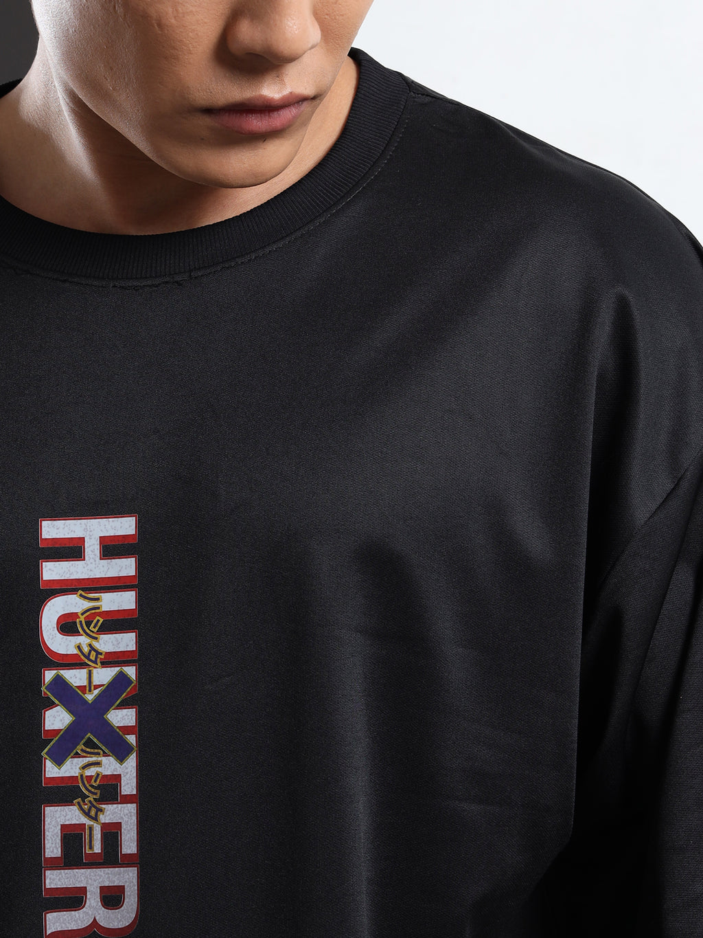 Men's Black Hunter x Hunter Oversized T-Shirt