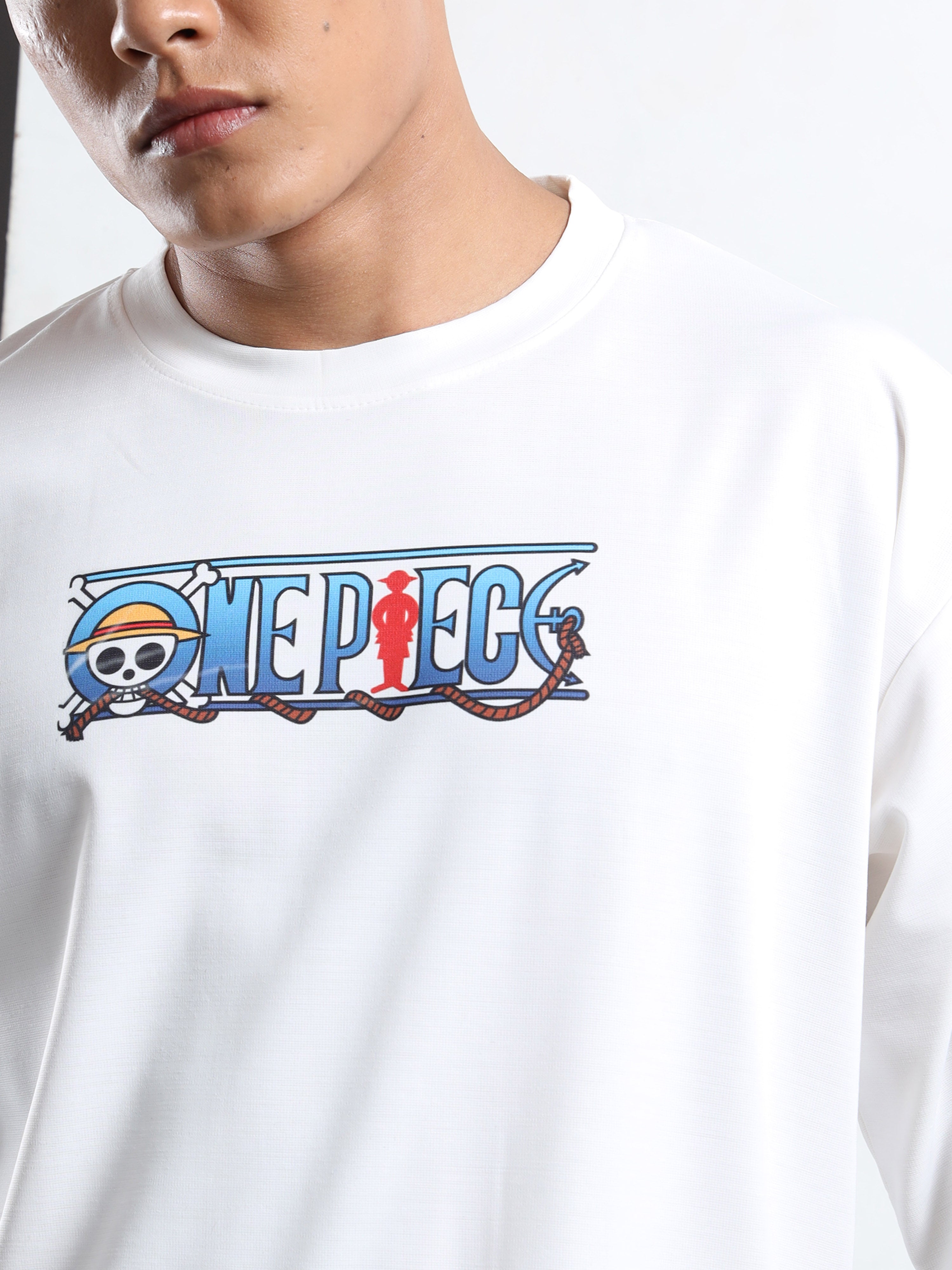 Men's White Naruto Itachi Uchiha Oversized T-Shirt