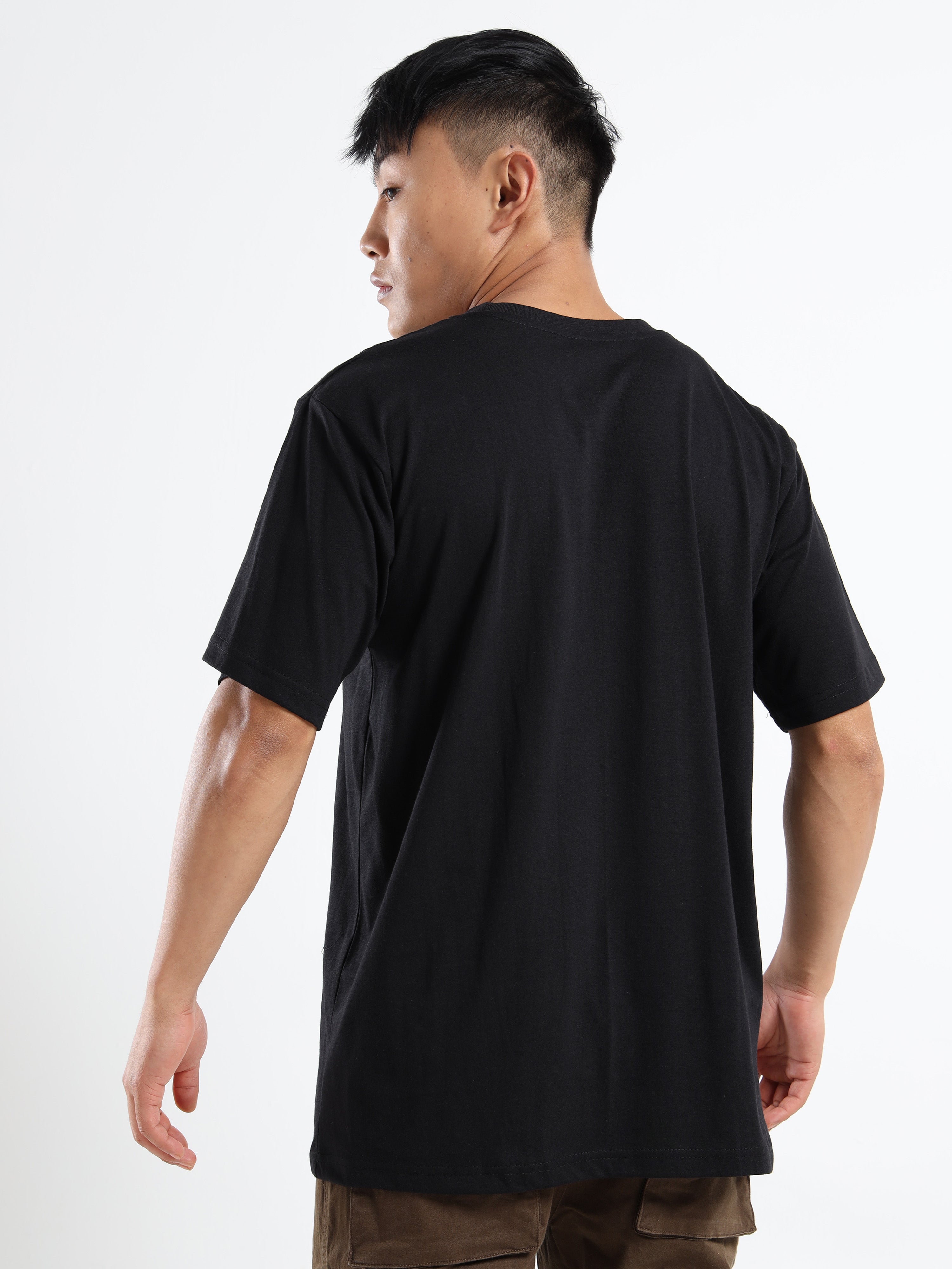 Men's Black and Multi-Color Wild Soul Tiger T-Shirt