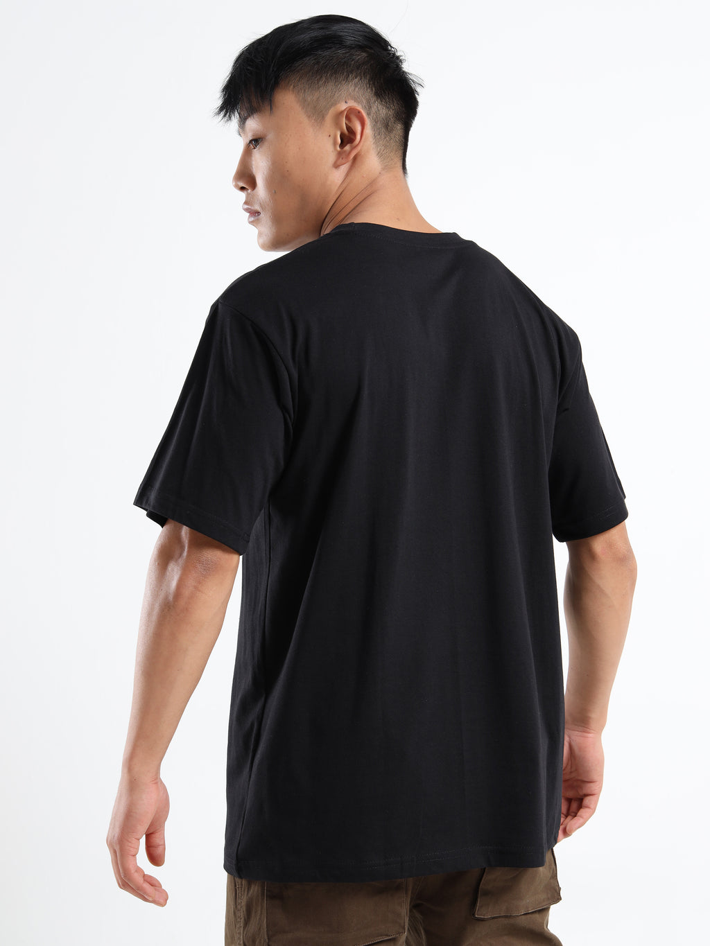 Men's Black and Multi-Color Fantastic Graphic T-Shirt