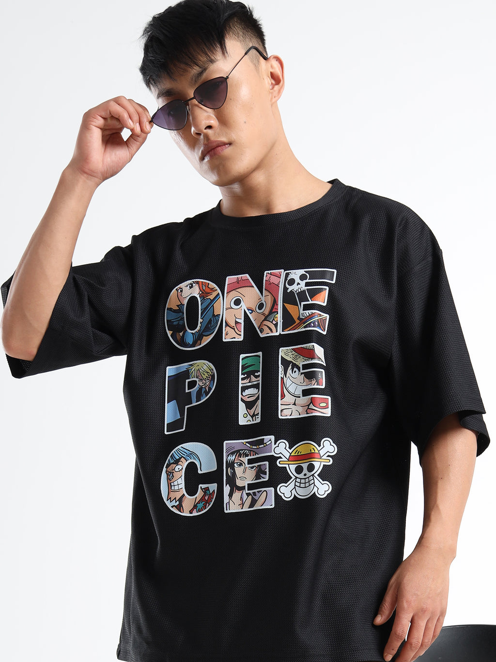Men Graphic Printed Round Neck Oversized T-shirt