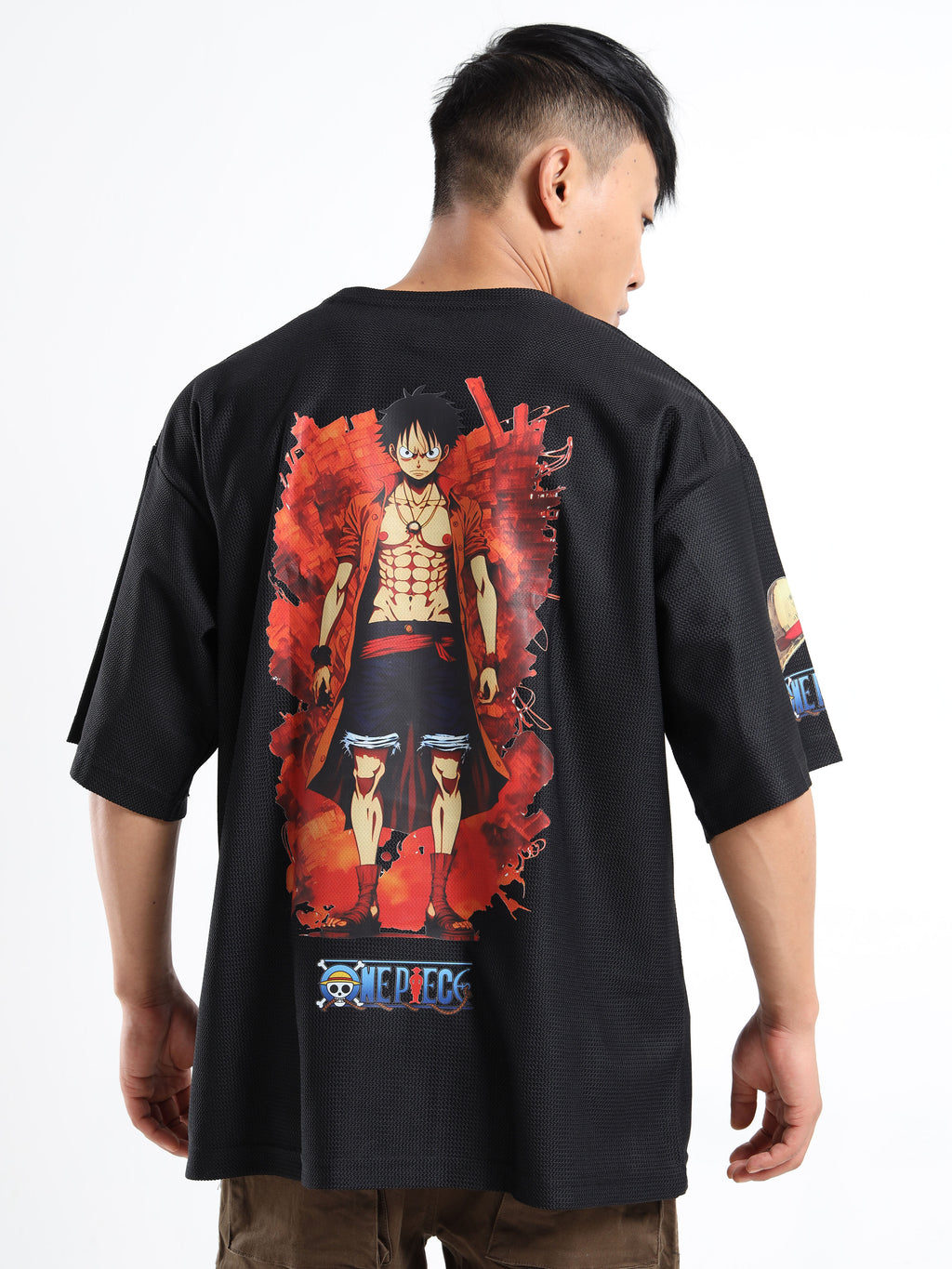 Men Graphic Printed Round Neck Oversized T-shirt