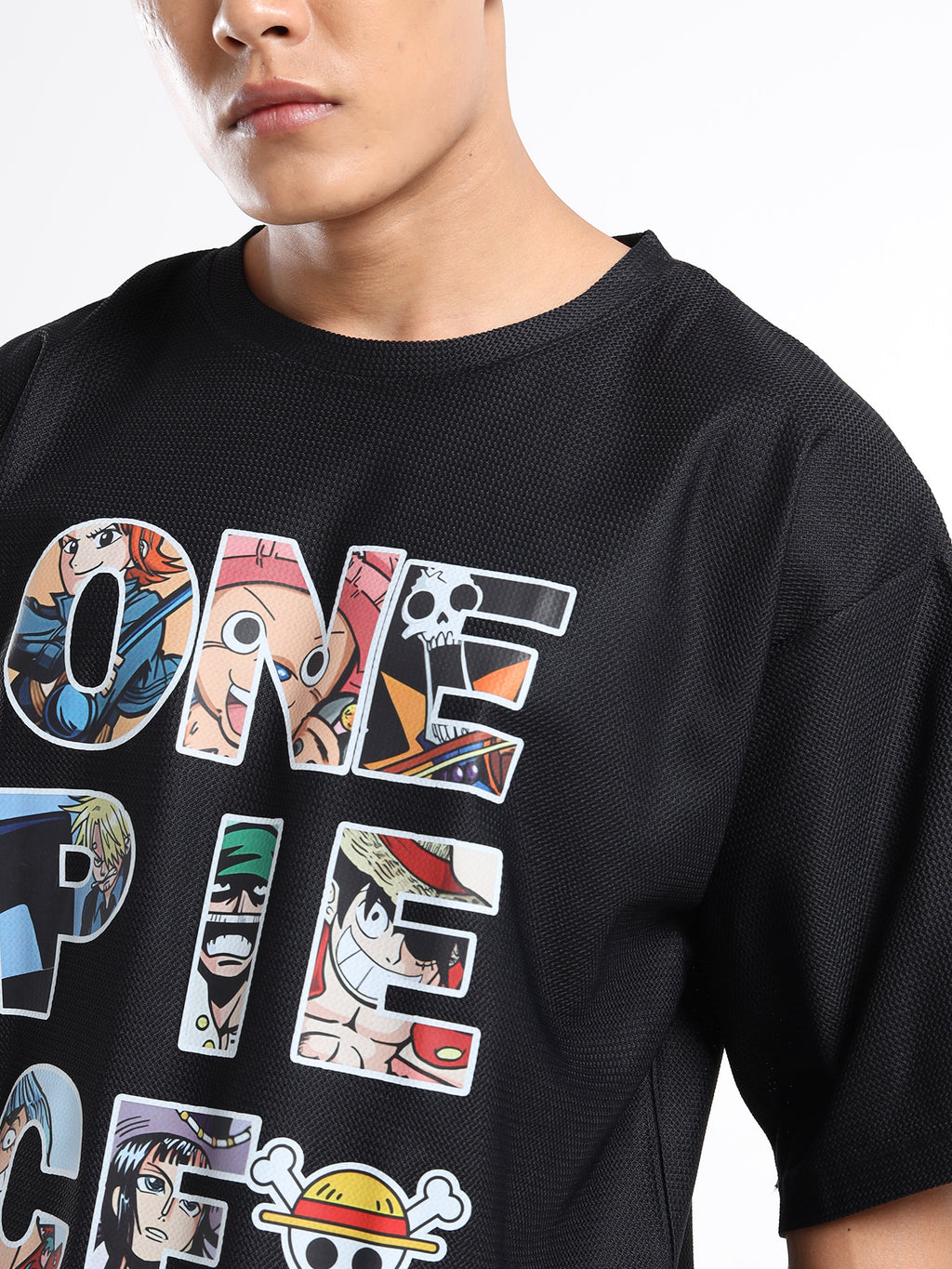 Men Graphic Printed Round Neck Oversized T-shirt