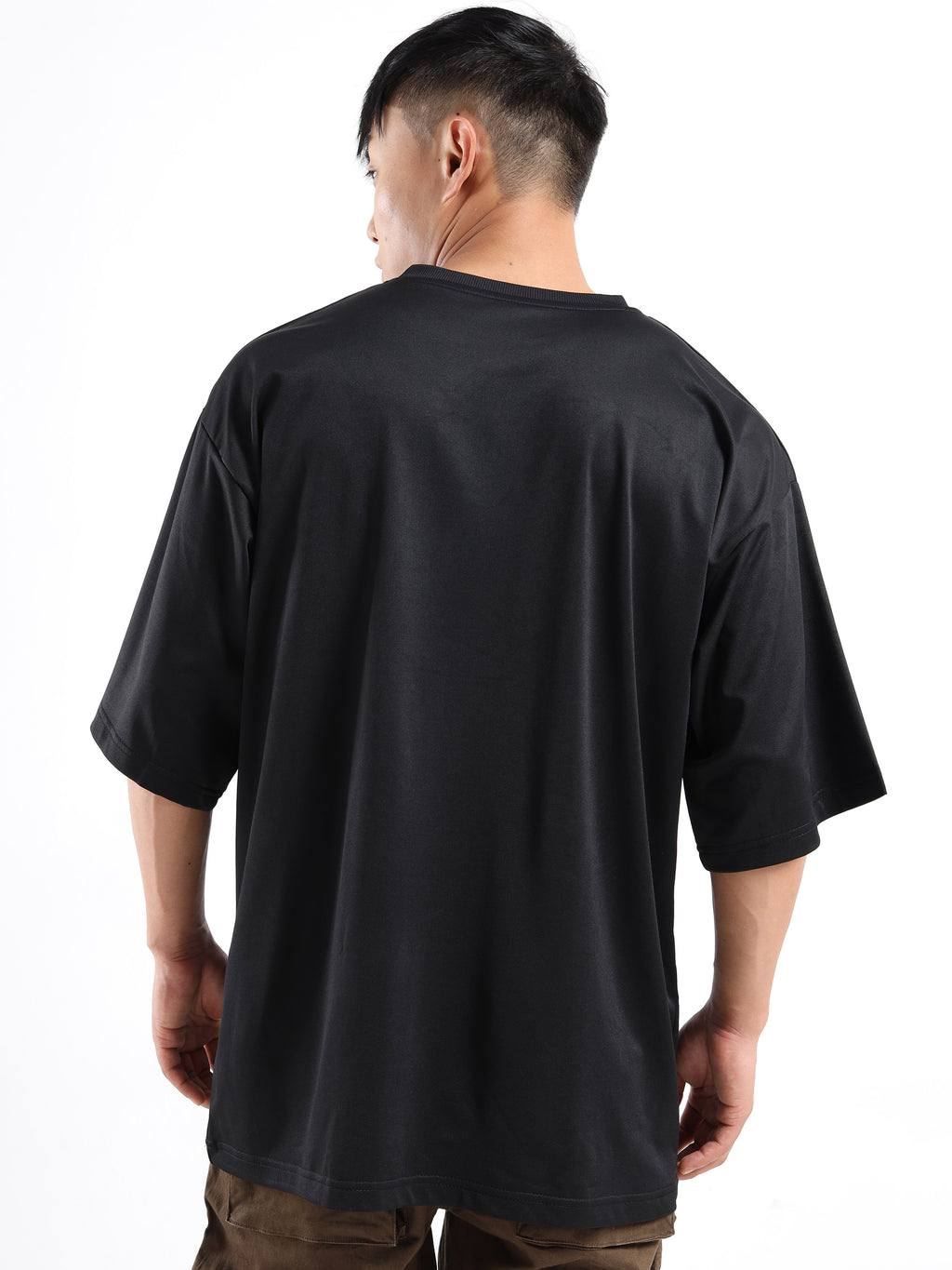 Men's Black Stay Weird Oversized T-Shirt