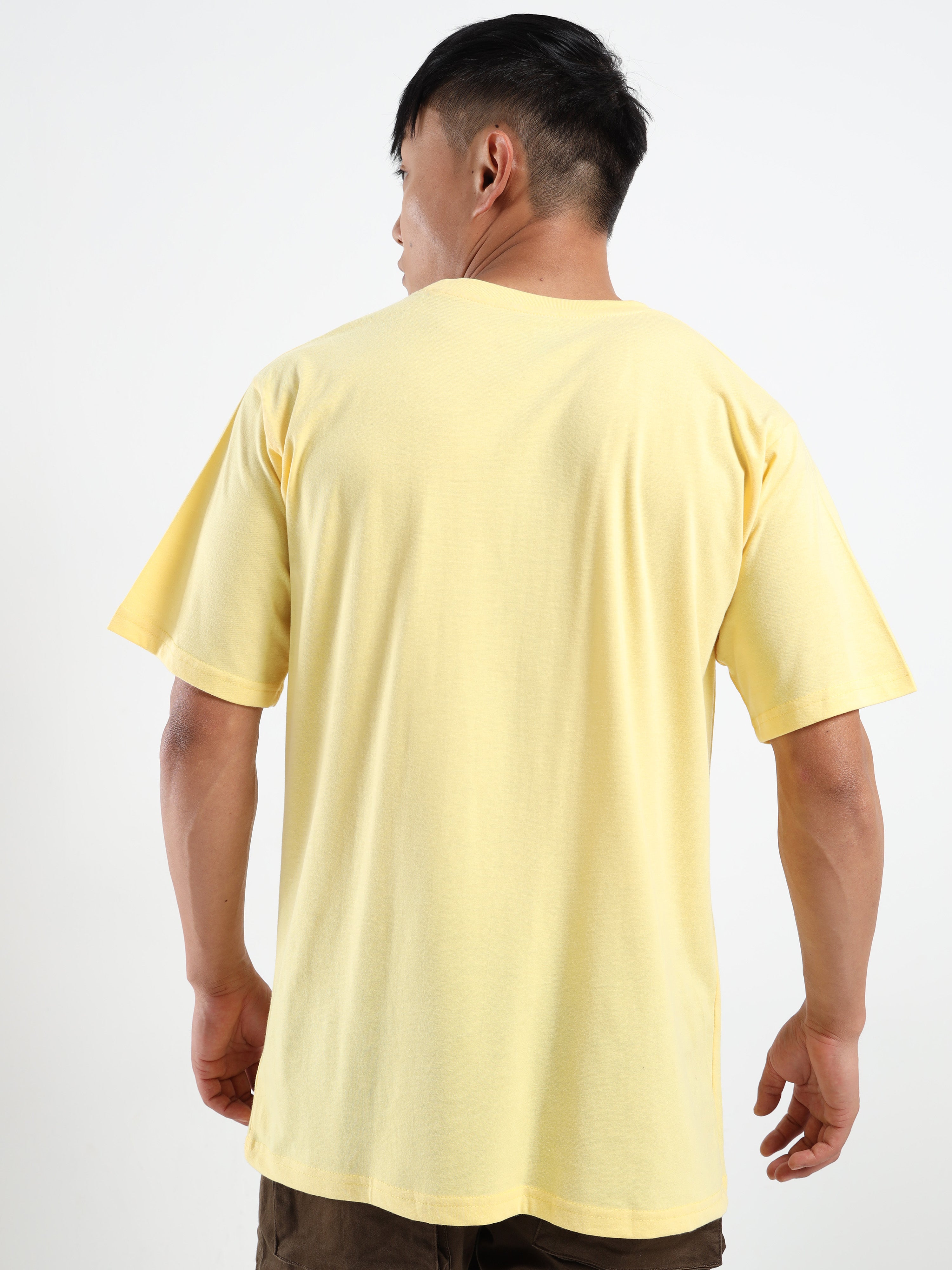 Men's Light Yellow Los Angeles Collegiate Graphic T-Shirt
