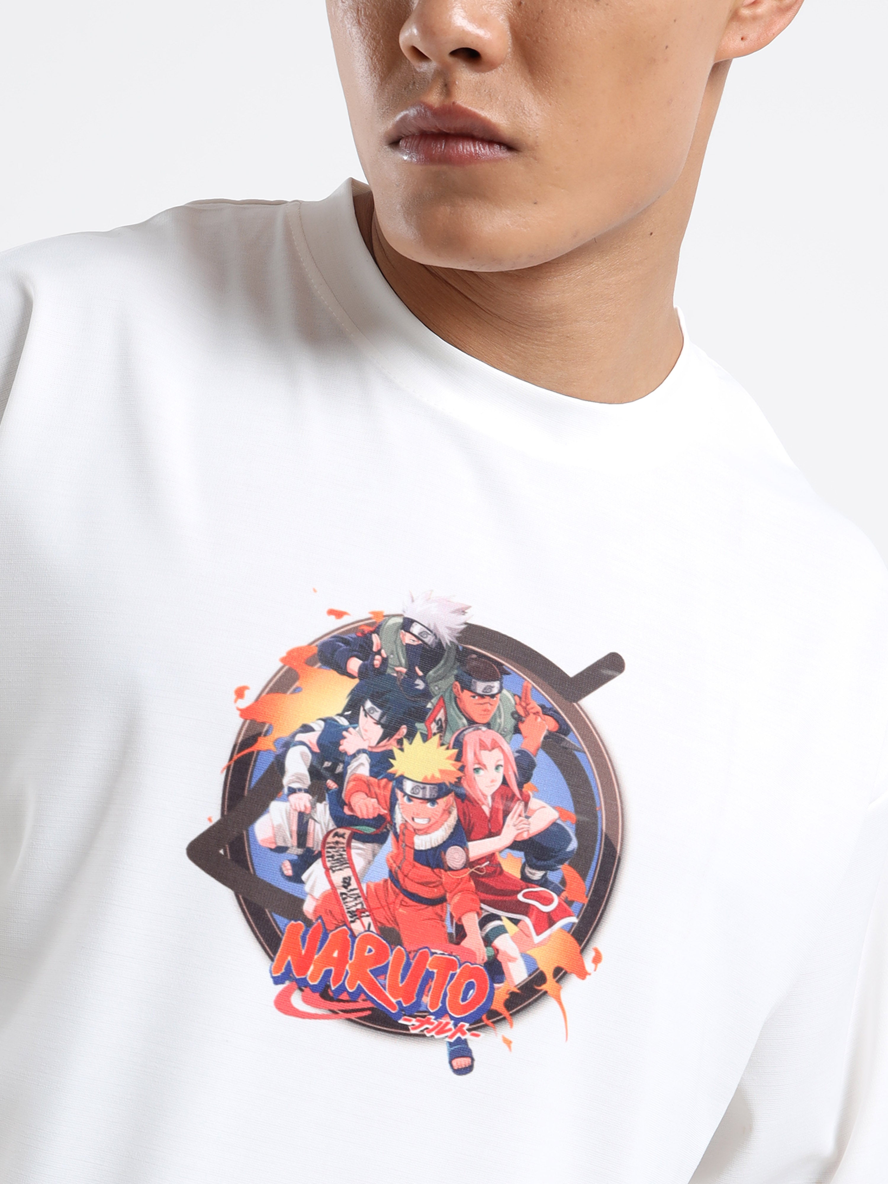 Men's Beige Hunter x Hunter Gon and Killua Oversized T-Shirt