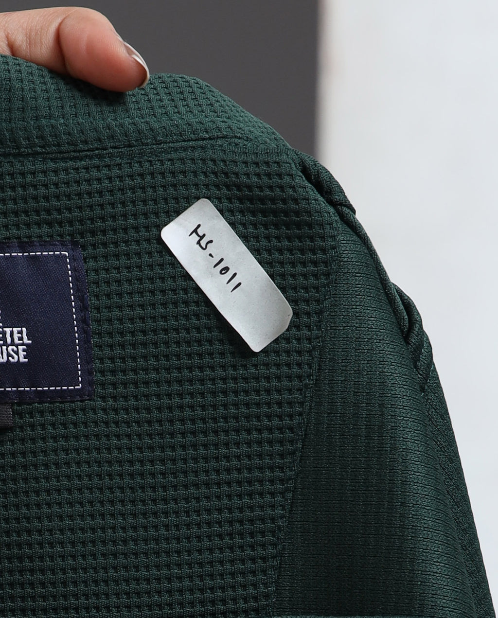 Men's Green Textured Short Sleeve Casual Shirt